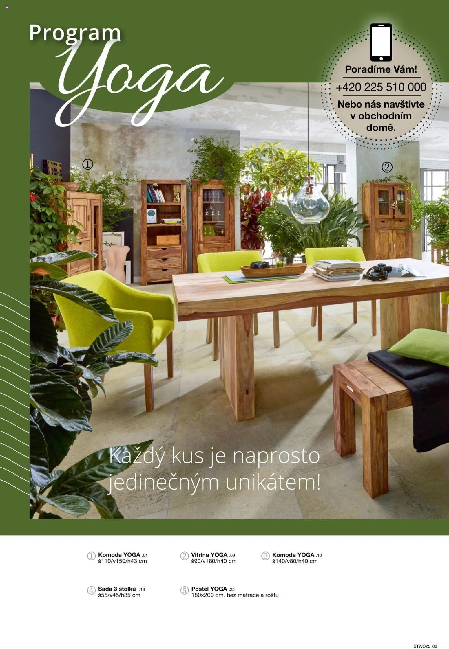 Sconto nábytek katalog - Nábytek z masivu od 01.01.2026 | Strana: 6 | Produkty: Vitrína, Postel, Matrace, Komoda