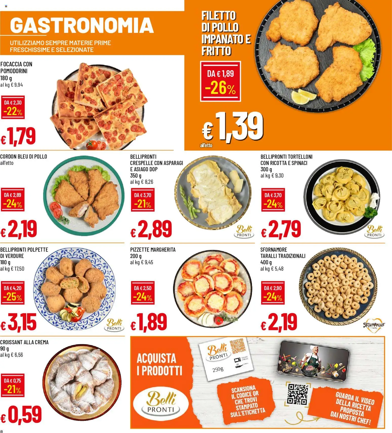 Volantino Galassia del 04.05.2026 | Pagina: 8 | Prodotti: Pollo, Focaccia, Verdure, Polpette