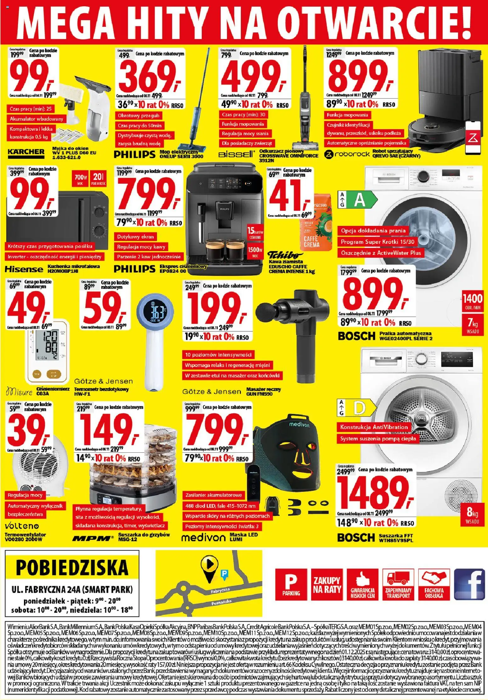 Mediaexpert promocje - Wielkie otwarcie Pobiedziska od 28.10.2026 | Strona: 8 | Produkty: Kuchenka, Ekspres ciśnieniowy, Odkurzacz pionowy, Kawa