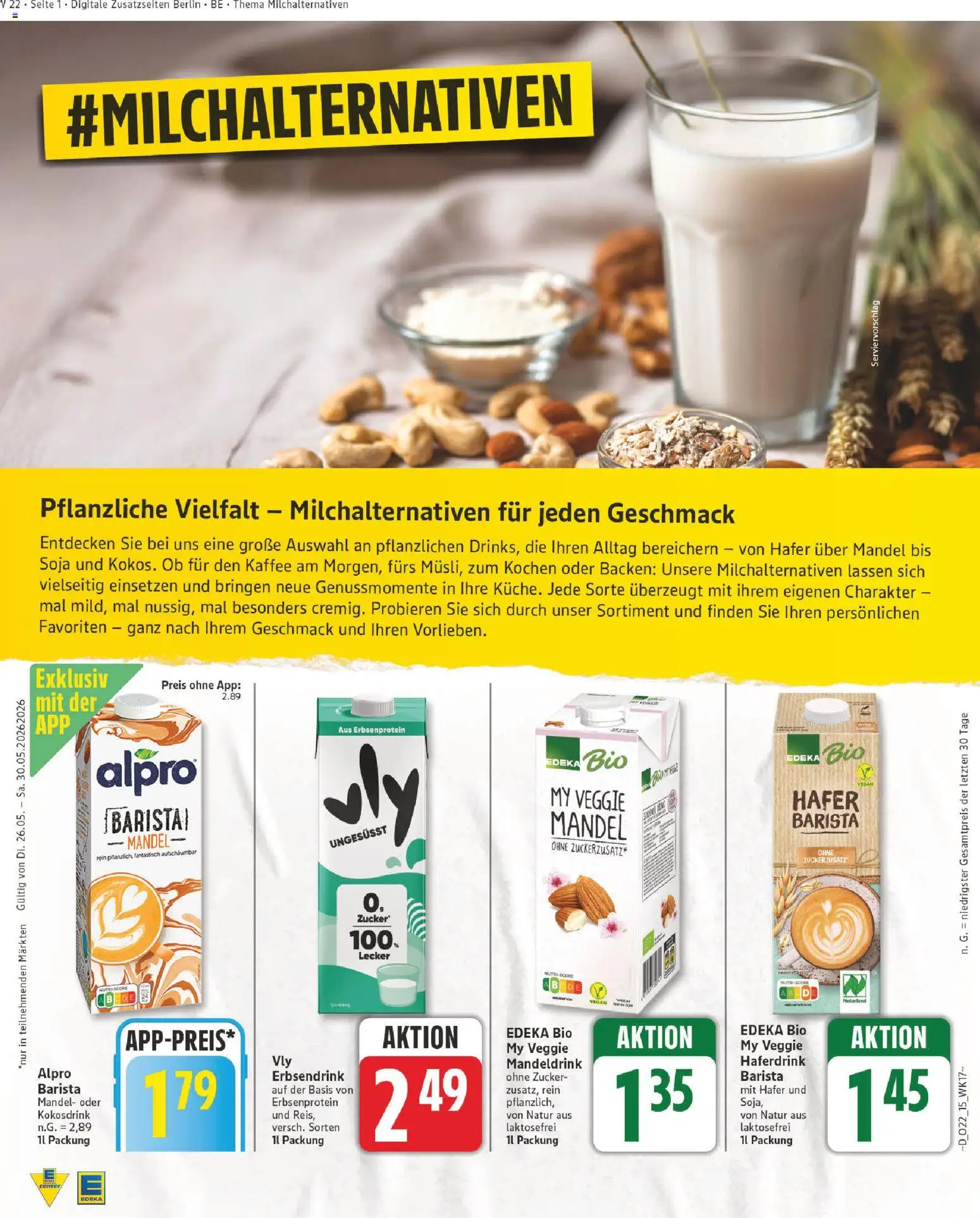 Edeka Prospekt – gültig ab 26.05.2026 | Seite: 15 | Produkte: Kaffee, Haferdrink, Alpro, Zucker