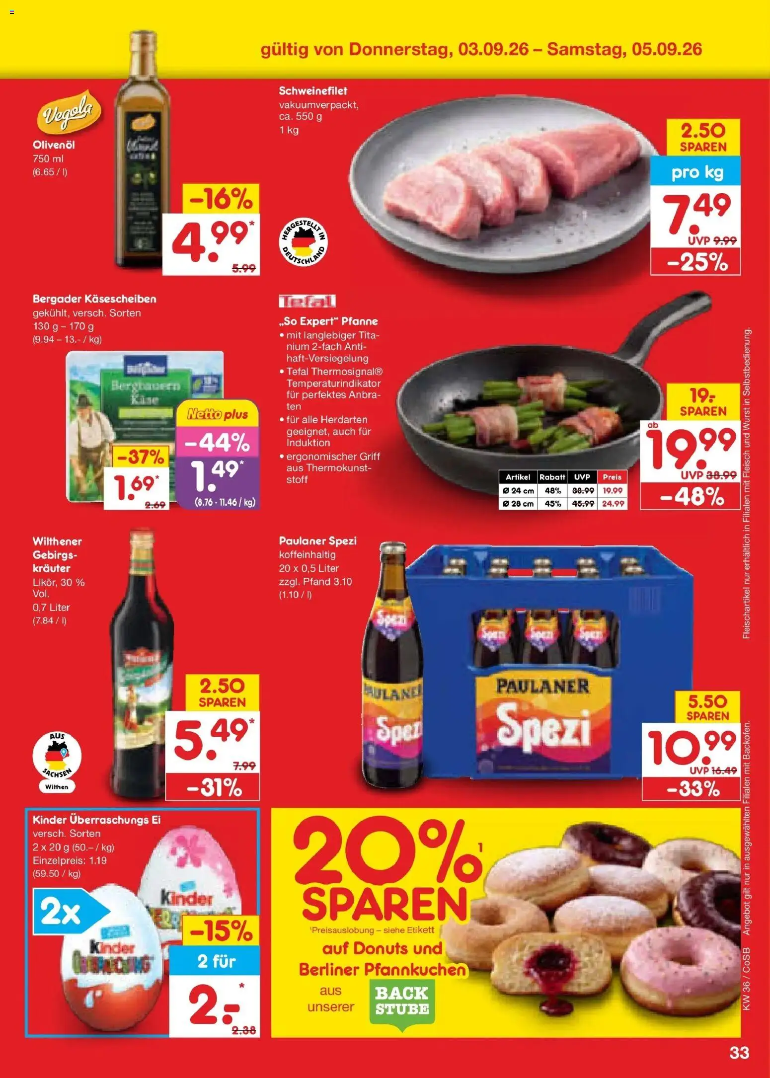 Netto Marken-Discount Prospekt Bitterfeld-Wolfen (ab 31.08.2026) » Angebote | Seite: 45 | Produkte: Berliner, Pfannkuchen, Schweinefilet, Paulaner