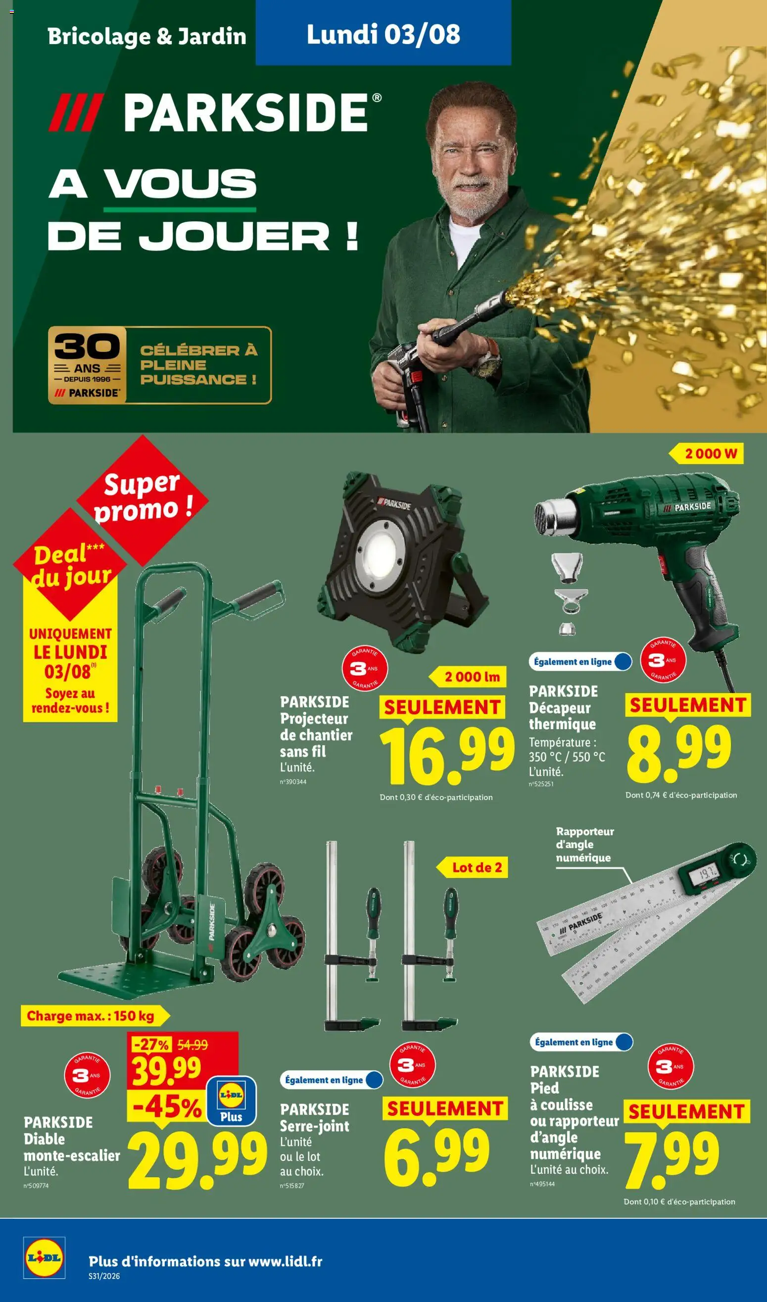 {H1} | Page: 44 | Produits: Bricolage, Pied à coulisse, Projecteur de chantier, Projecteur