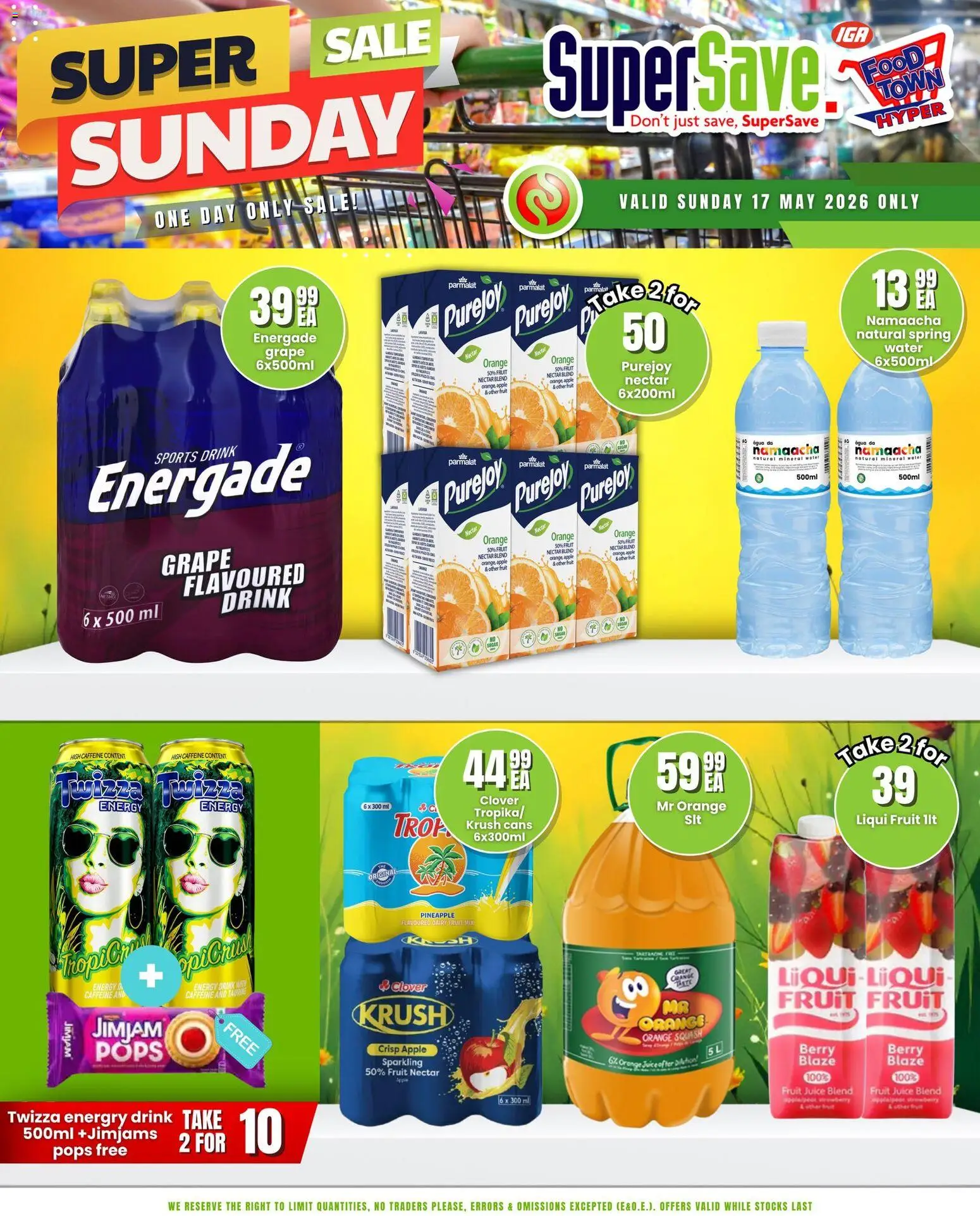 New Super Save catalogue – valid from 17.05.2026 | Page: 5 | Products: Juice, Pineapple, Water, Fruit