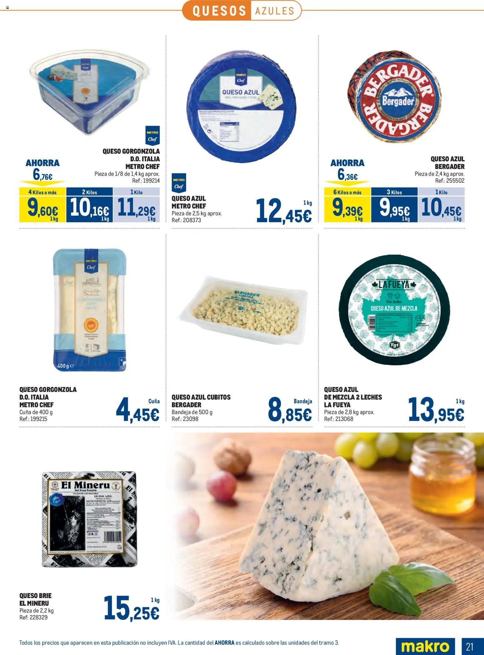 Makro Lácteos │ válido desde el 05/10/2026 | Página: 21 | Productos: Queso, Bandeja, Cuna, Queso azul