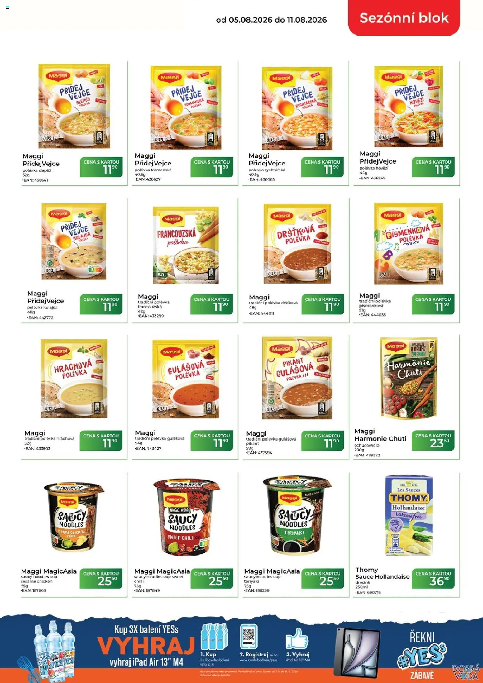 Tamda Foods leták od 05.08.2026 | Strana: 3 | Produkty: Maggi, Kulajda, Ipad, Blok