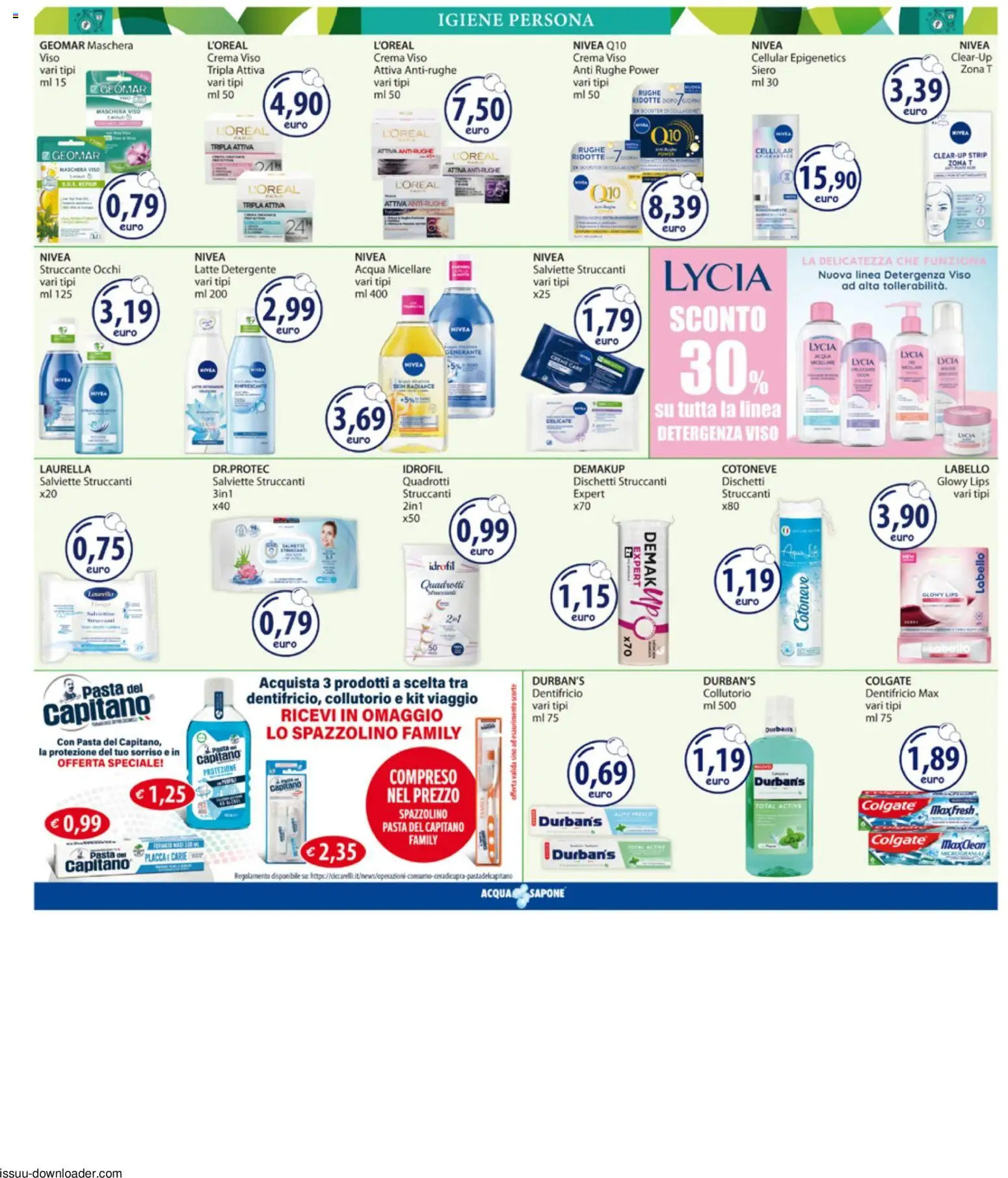 Volantino Acqua e Sapone del 27/07/2026 | Pagina: 9 | Prodotti: Crema, Salviette struccanti, Collutorio, Acqua