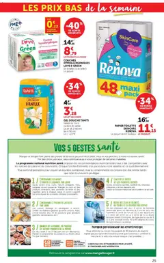 Super U - Prévisualisation de Super U - Les prix bas de la semaine valide à partir de 30/06/2026 | Page: 25 | Produits: Couches, Douche, Œufs, Pommes