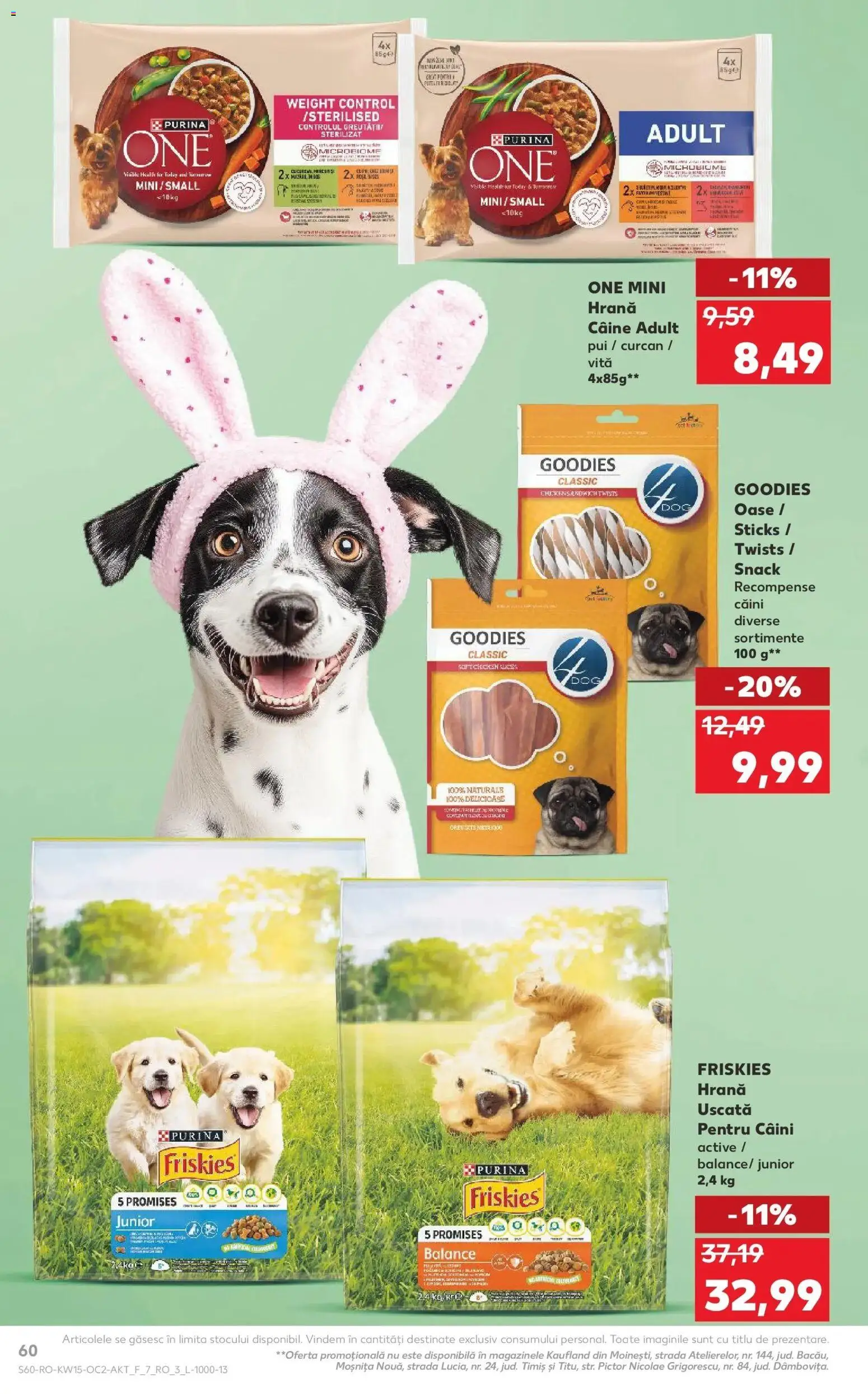 Noul catalog Kaufland – valabil de la 08.04.2026 | Pagină: 60 | Produse: Hrană pentru câini, Hacıyatmaz Kedi Oyuncağı