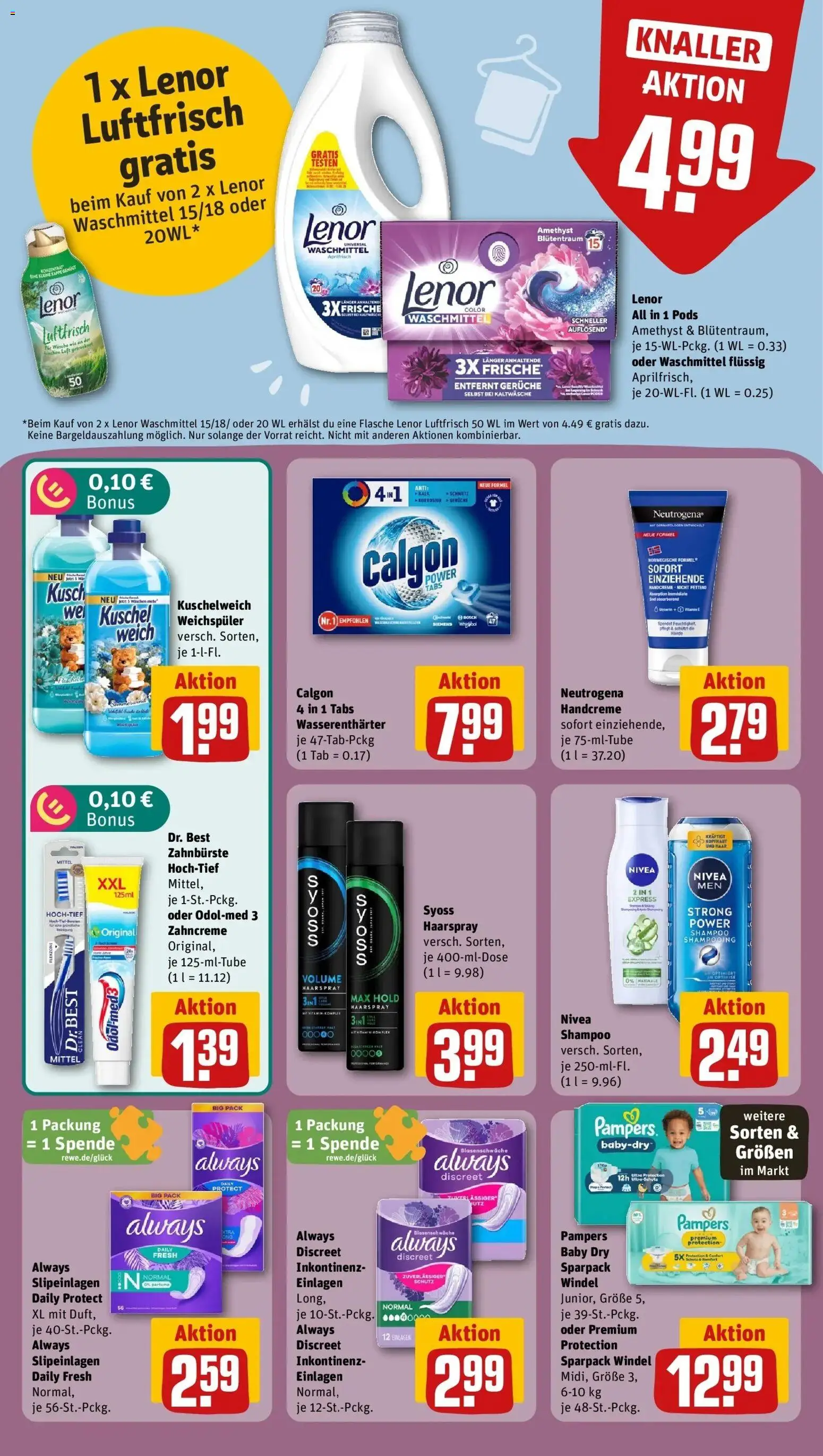REWE Prospekt ab 26.10.2026 zum Blättern » Angebote | Seite: 30 | Produkte: Lenor, Shampoo, Kalk, Zahnbürste