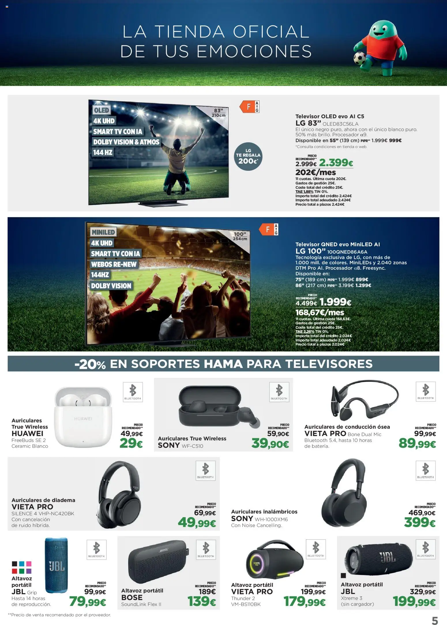 El Corte Inglés ofertas │ válido desde el 08.06.2026 | Página: 5 | Productos: Té, Televisor, Auriculares, Altavoz
