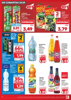 Náhled letáku Kaufland Polsko leták od 24.09.2026 | Strana: 54 | Produkty: Nestea, Ice tea, Karty, Energy drink