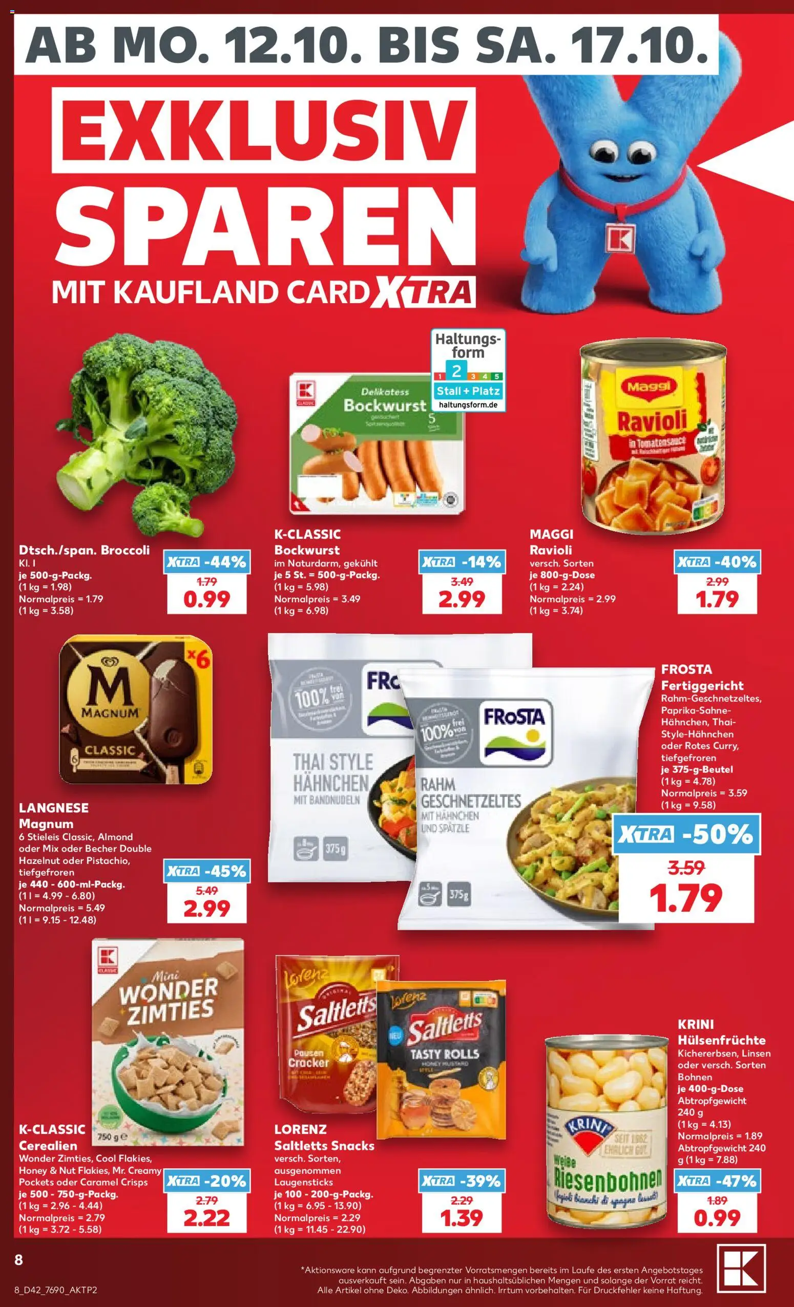 Kaufland Německo leták - Montag bis Samstag od 12.10.2026 | Strana: 12 | Produkty: Maggi, Magnum, Ravioli