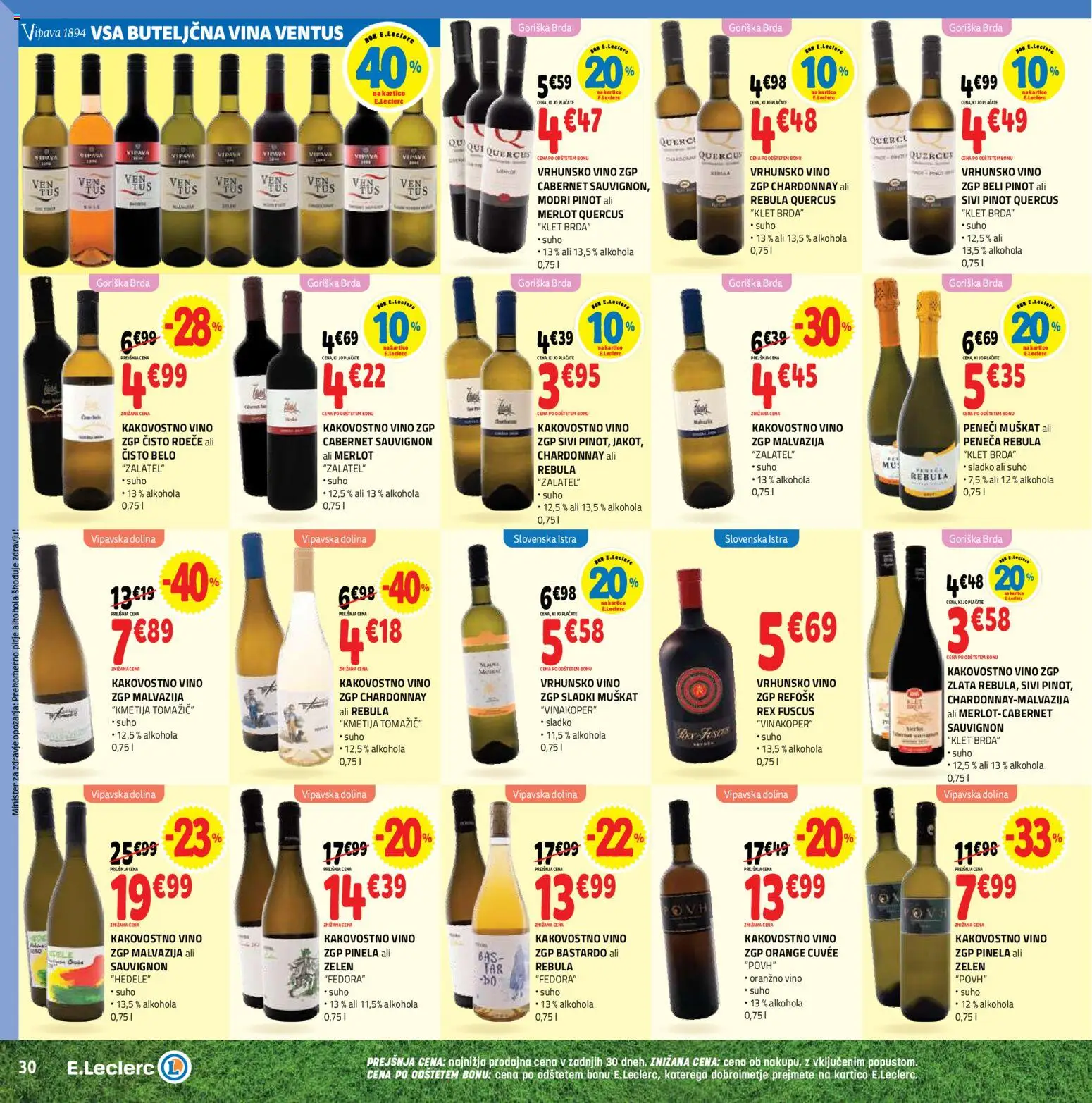 Novi E.leclerc katalog ponudbe – veljaven od 10.06.2026 | Stran: 30 | Izdelki: Vino