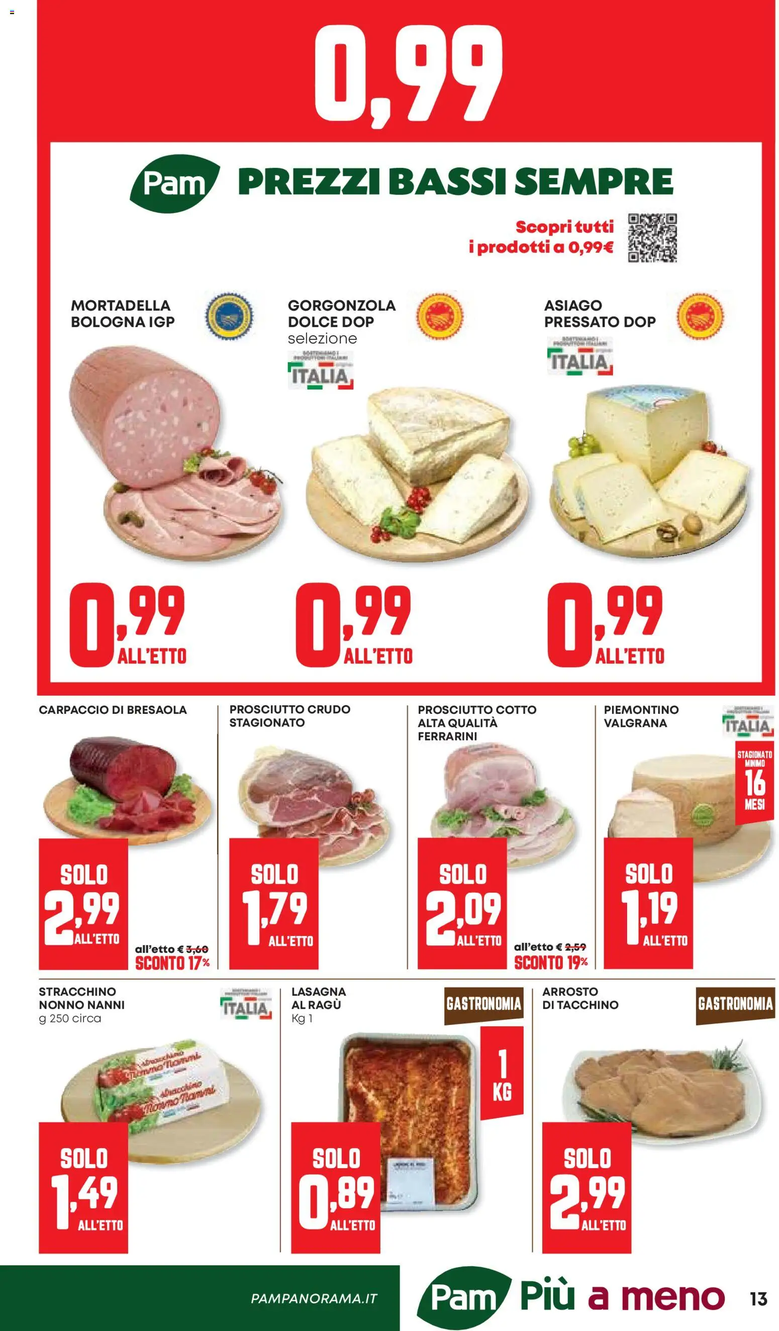 Volantino PAM del 08/10/2026 | Pagina: 13 | Prodotti: Carpaccio, Bresaola, Ragú, Stracchino