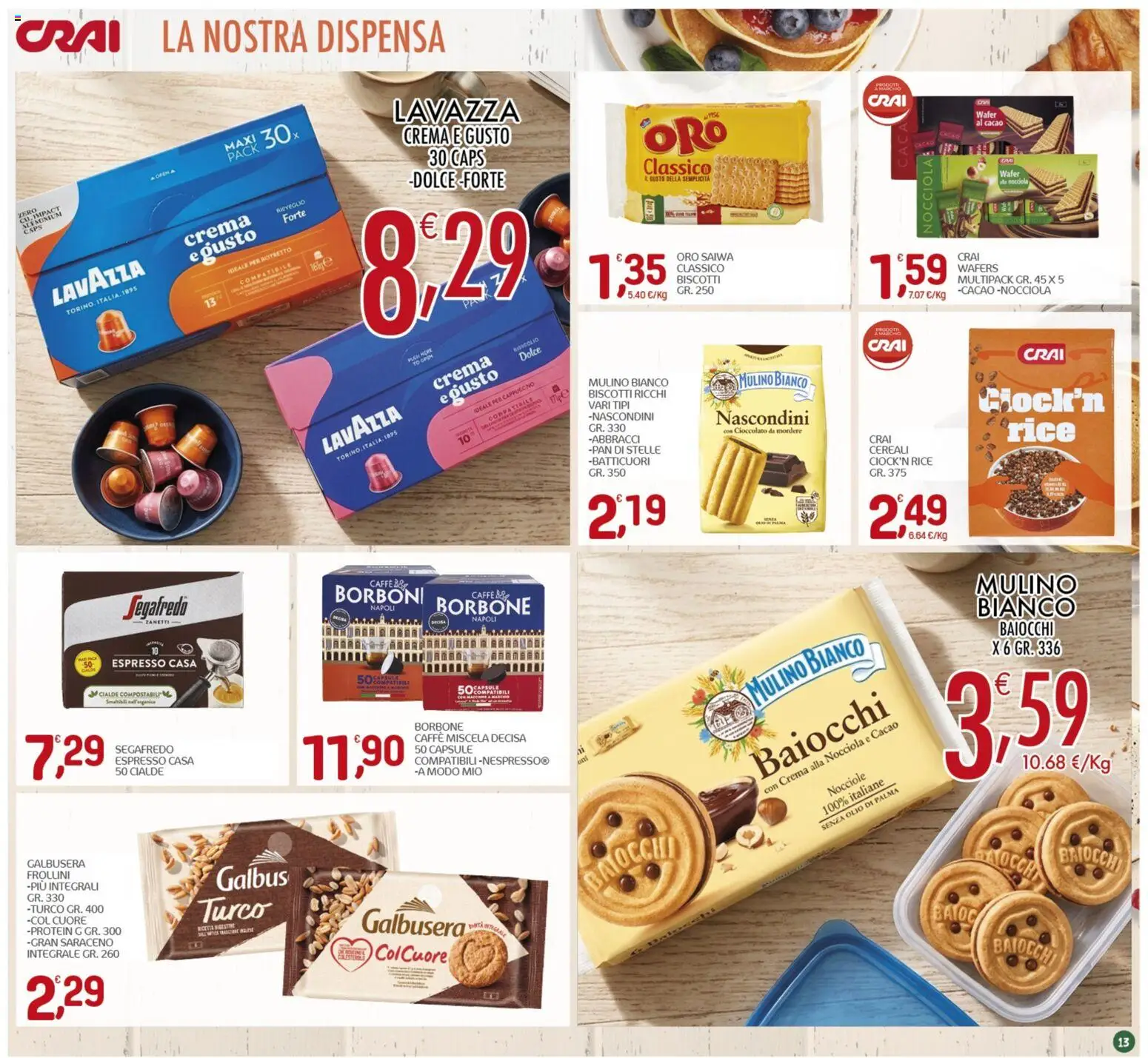 Volantino CRAI del 11.06.2026 | Pagina: 13 | Prodotti: Crema, Biscotti, Cacao, Frollini