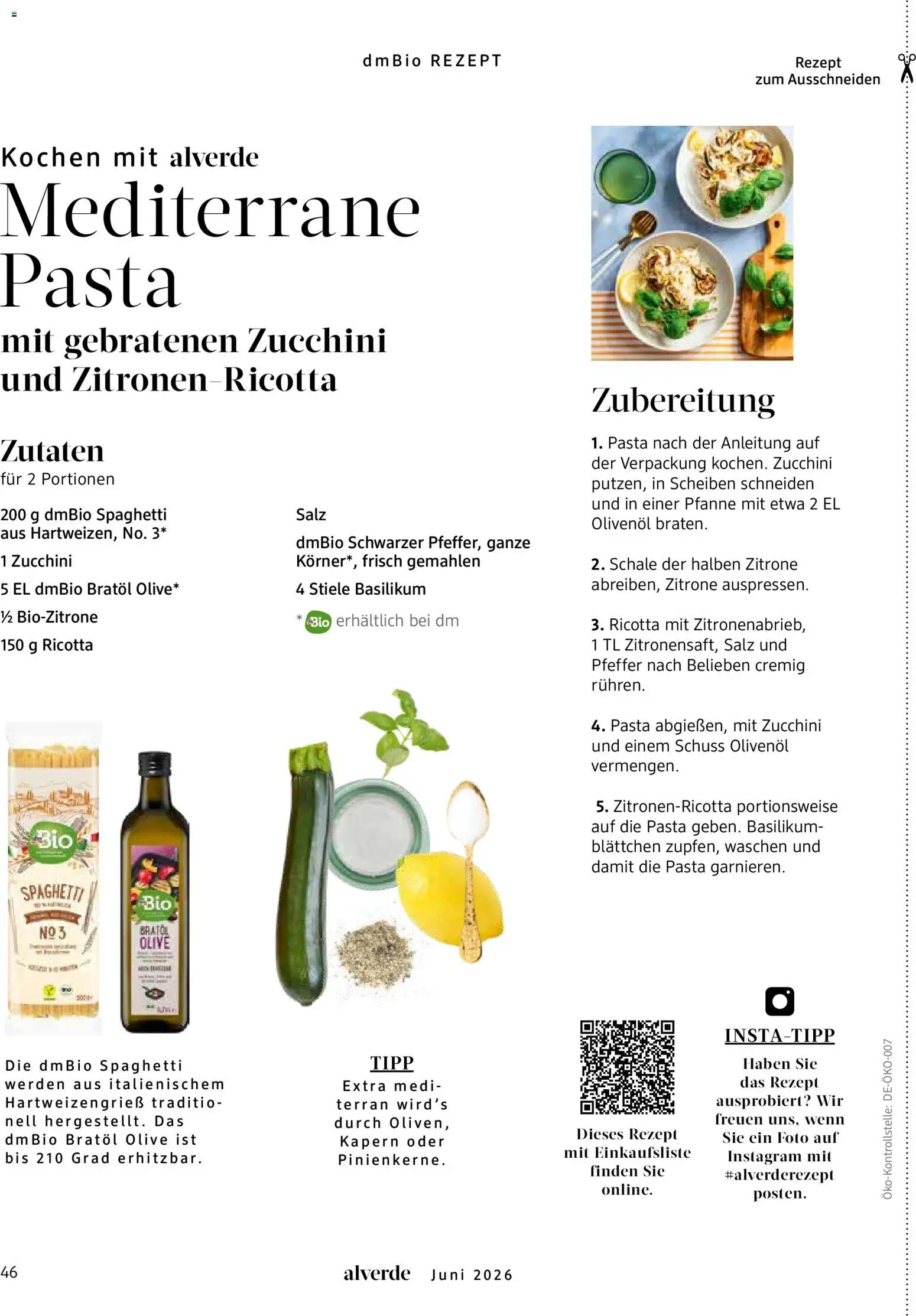 dm drogerie Prospekt – gültig ab 01.06.2026 | Seite: 46 | Produkte: Olivenol, Pfeffer, Zitrone, Pasta