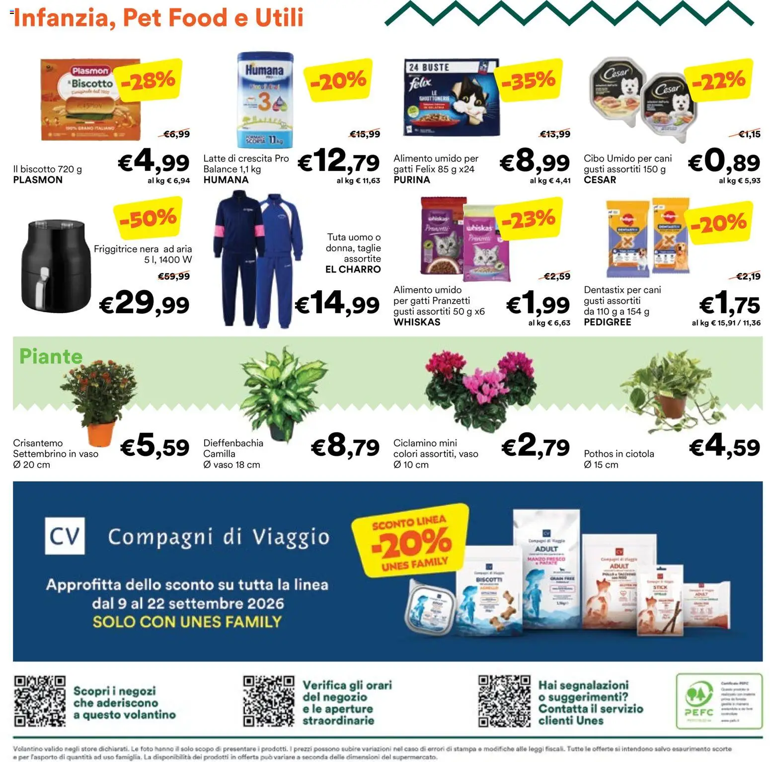 Volantino Unes del 09/09/2026 | Pagina: 12 | Prodotti: Patate, Stampa, Friggitrice, Ciotola
