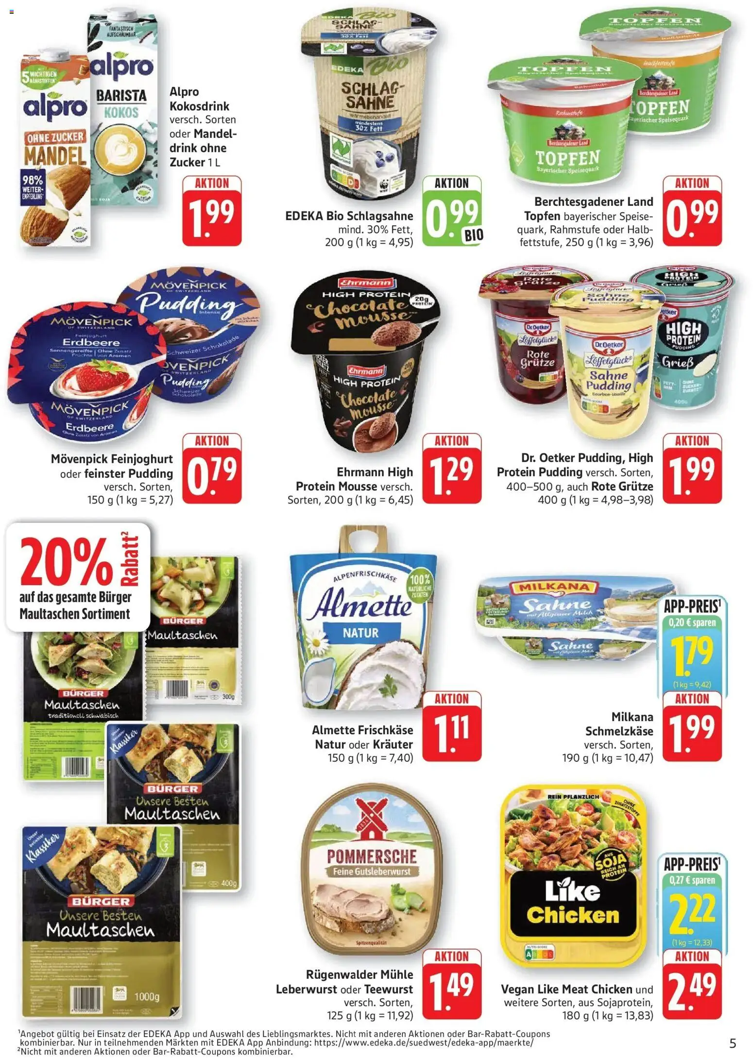 Edeka Prospekt Kröppen (ab 12.10.2026) » Angebote Online | Seite: 5 | Produkte: Mühle, High protein pudding, Milkana, Speisequark