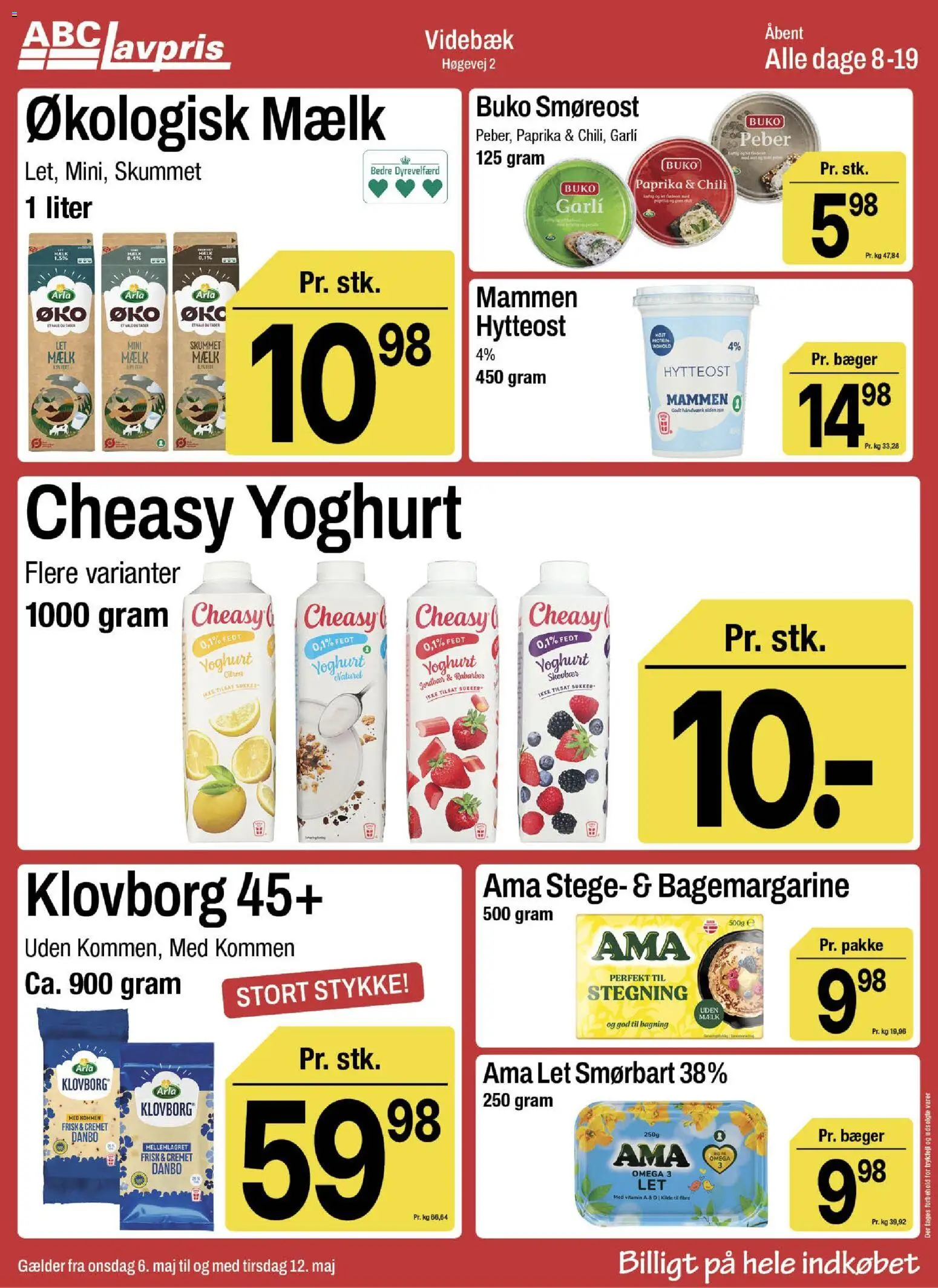 Abc Lavpris tilbudsavis – gyldig fra 06.05.2026 | Side: 4 | Produkter: Yoghurt, Peber, Smøreost, Paprika