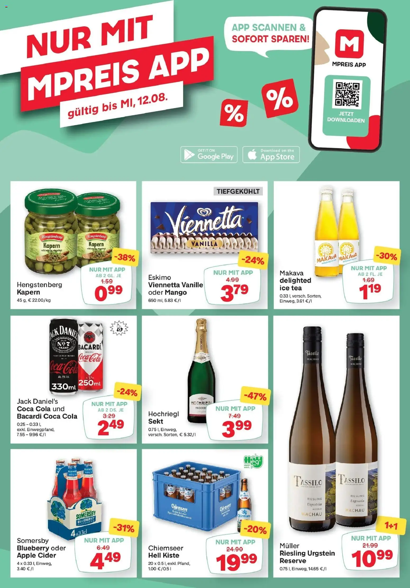 MPREIS Velden gültig ab 30.07.2026 | Seite: 14 | Produkte: Mango, Vanille, Apple