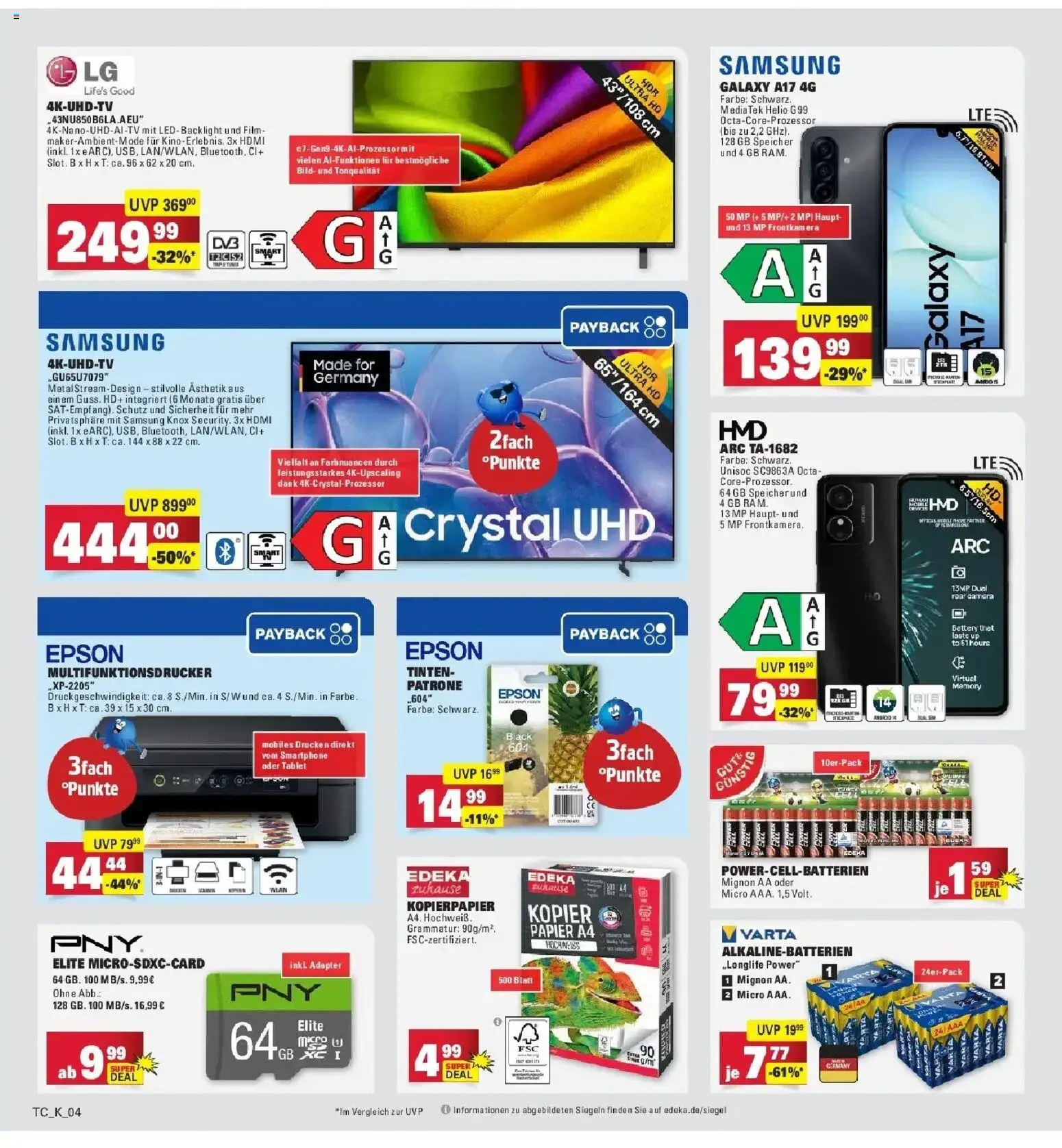 Edeka Prospekt Ulm-Lehr – gültig ab 01.06.2026 | Seite: 55 | Produkte: Epson, Adapter, Smartphone, Tablet