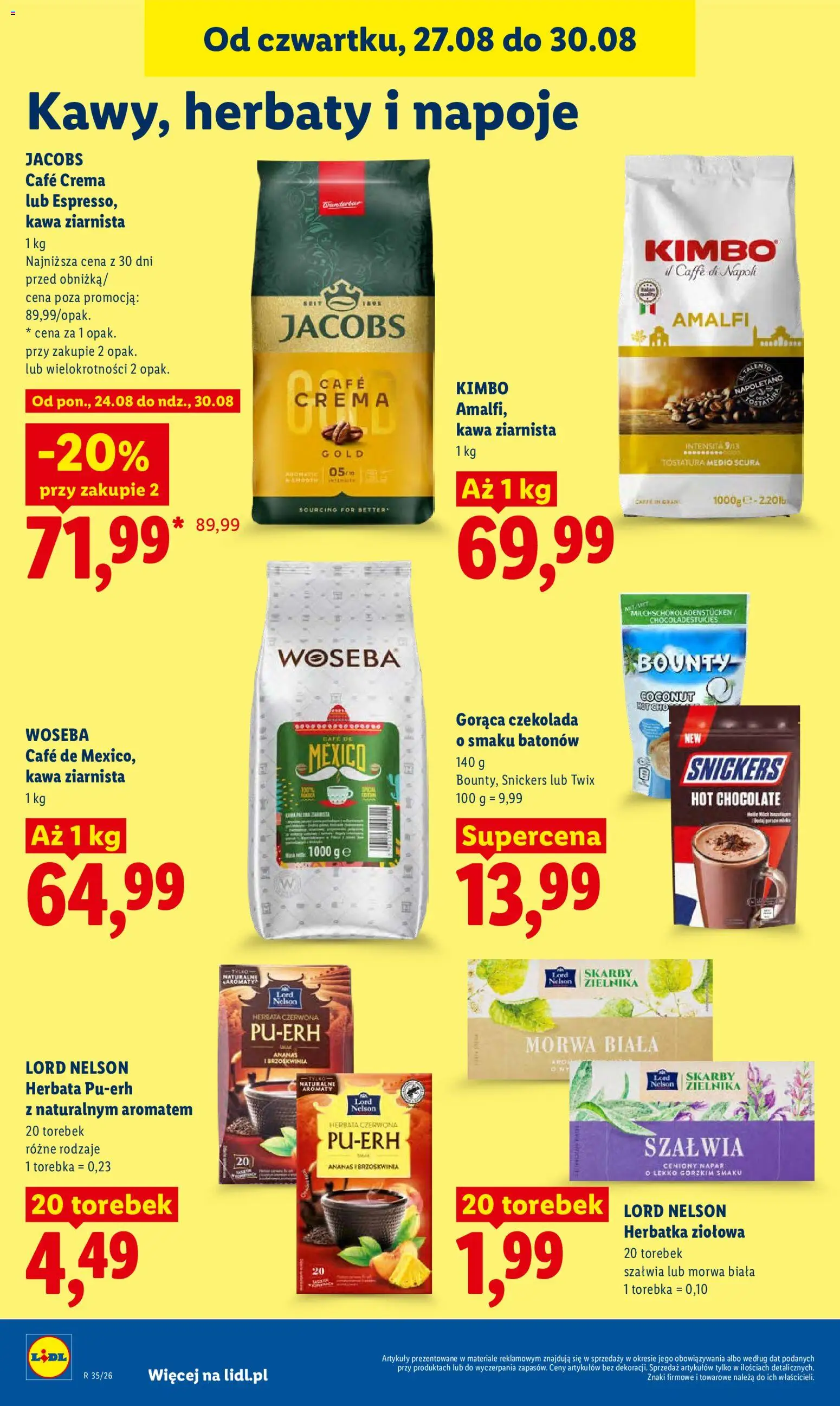 Lidl Polsko leták od 27.08.2026 | Strana: 78 | Produkty: Twix, Jacobs, Crema, Snickers