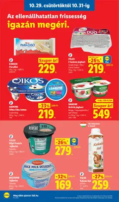 DANONE Activia joghurt, Meggy / vegyesgyümölcs / eper-áfony - amely érvényes a következő dátumtól: 2026.10.29. | Oldal: 10