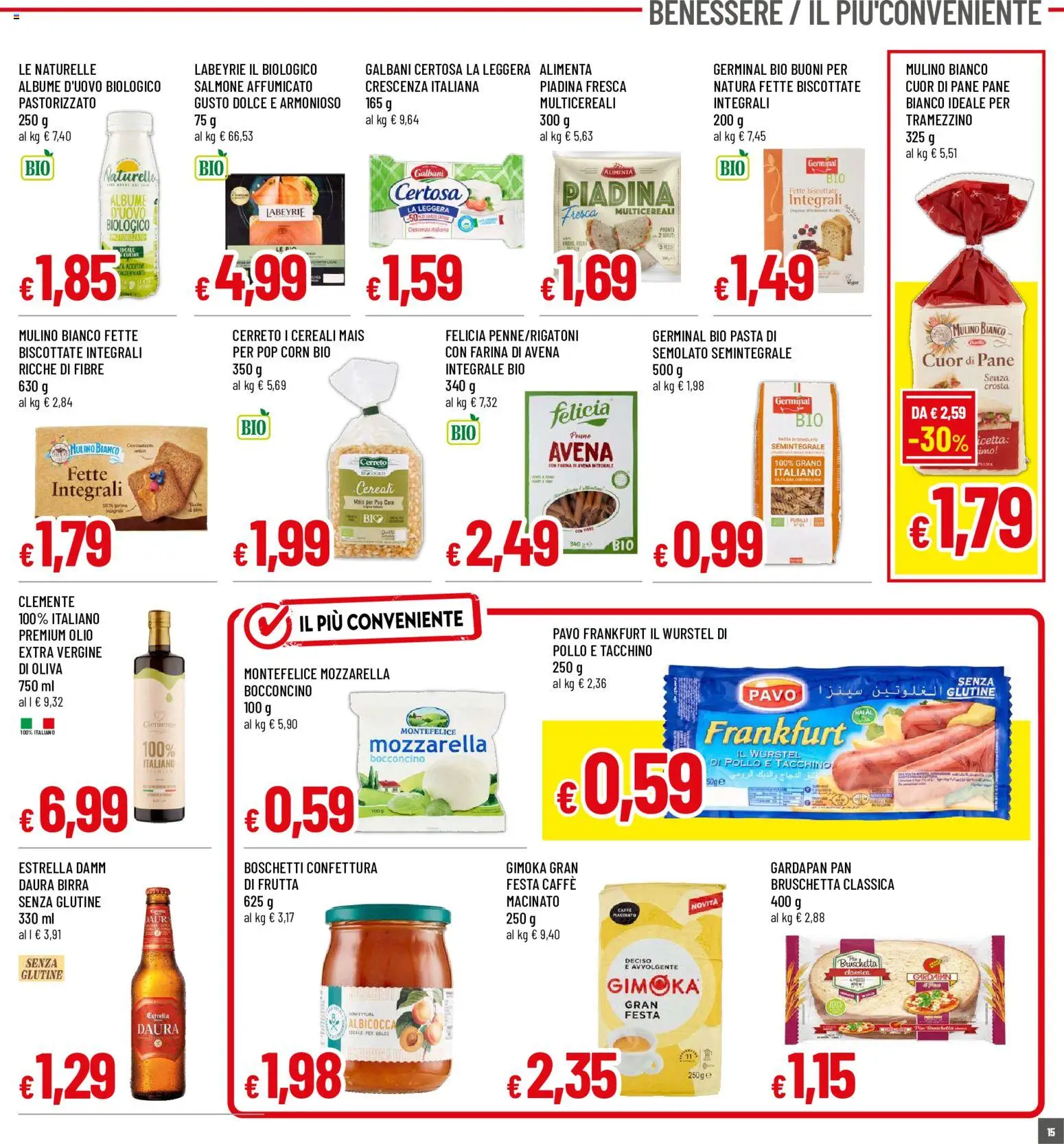 Volantino Galassia del 30/07/2026 | Pagina: 15 | Prodotti: Pollo, Olio, Farina, Fusilli