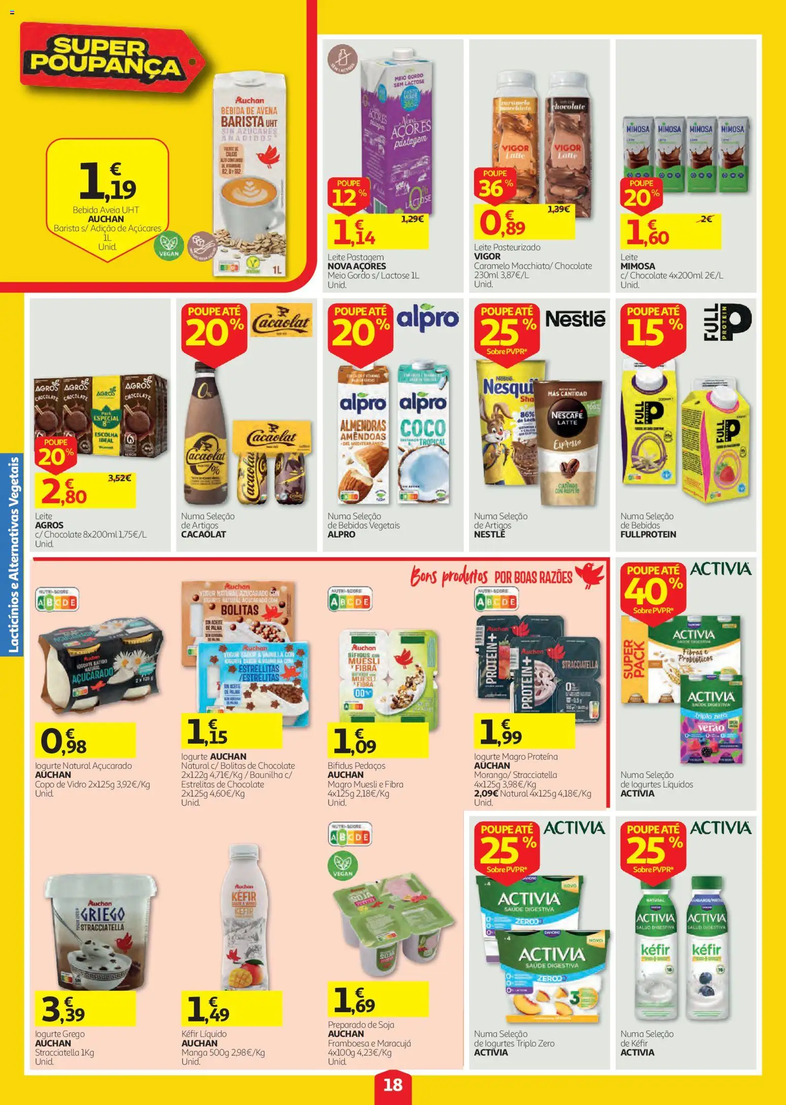 Auchan folheto │ válido de 03/09/2026 | Página: 18 | Produtos: Aveia, Probióticos, Coco, Bebidas vegetais