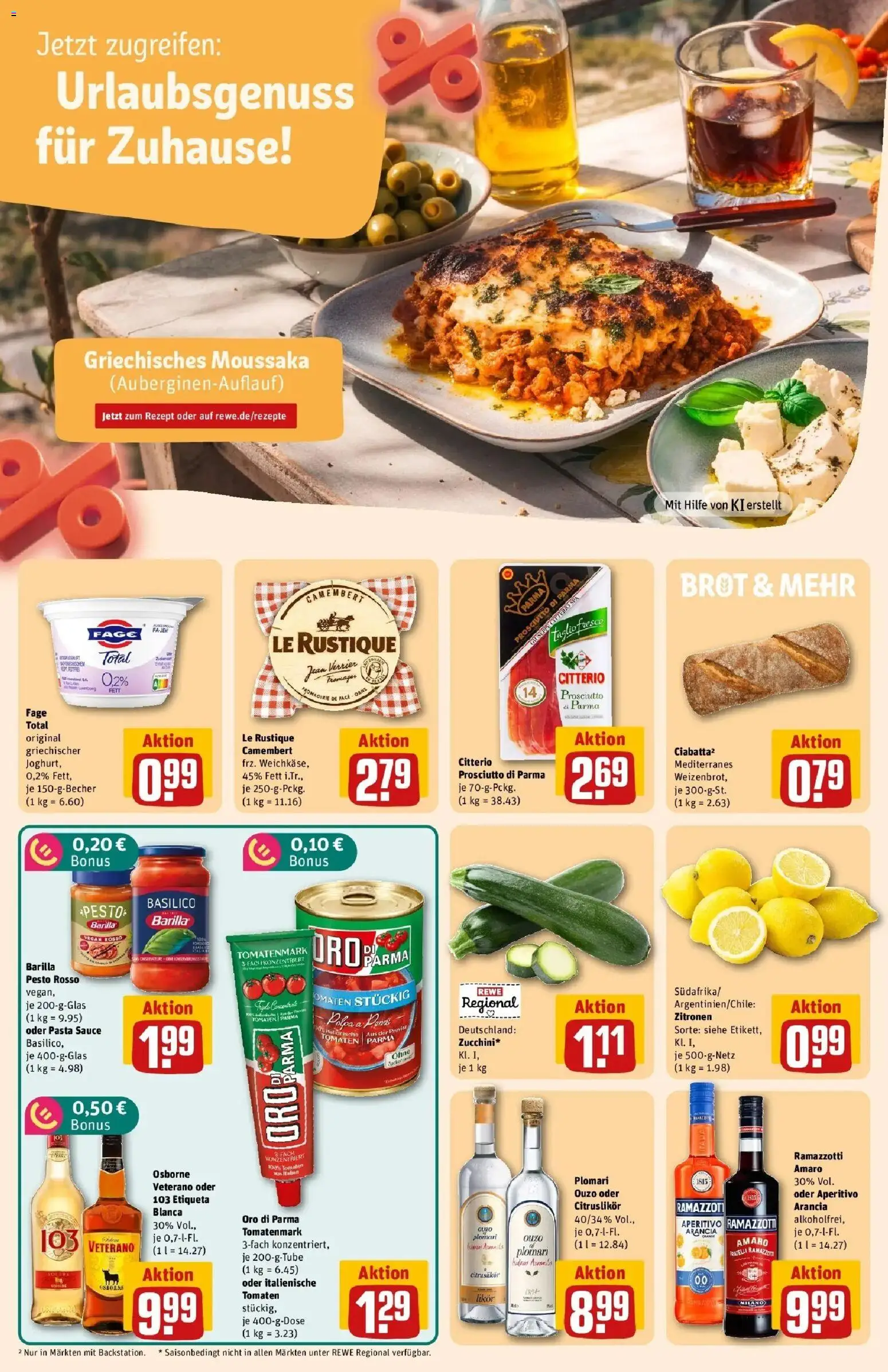 REWE Prospekt ab 31.08.2026 zum Blättern » Angebote | Seite: 24 | Produkte: Likör, Oro di parma, Ramazzotti, Zitronen