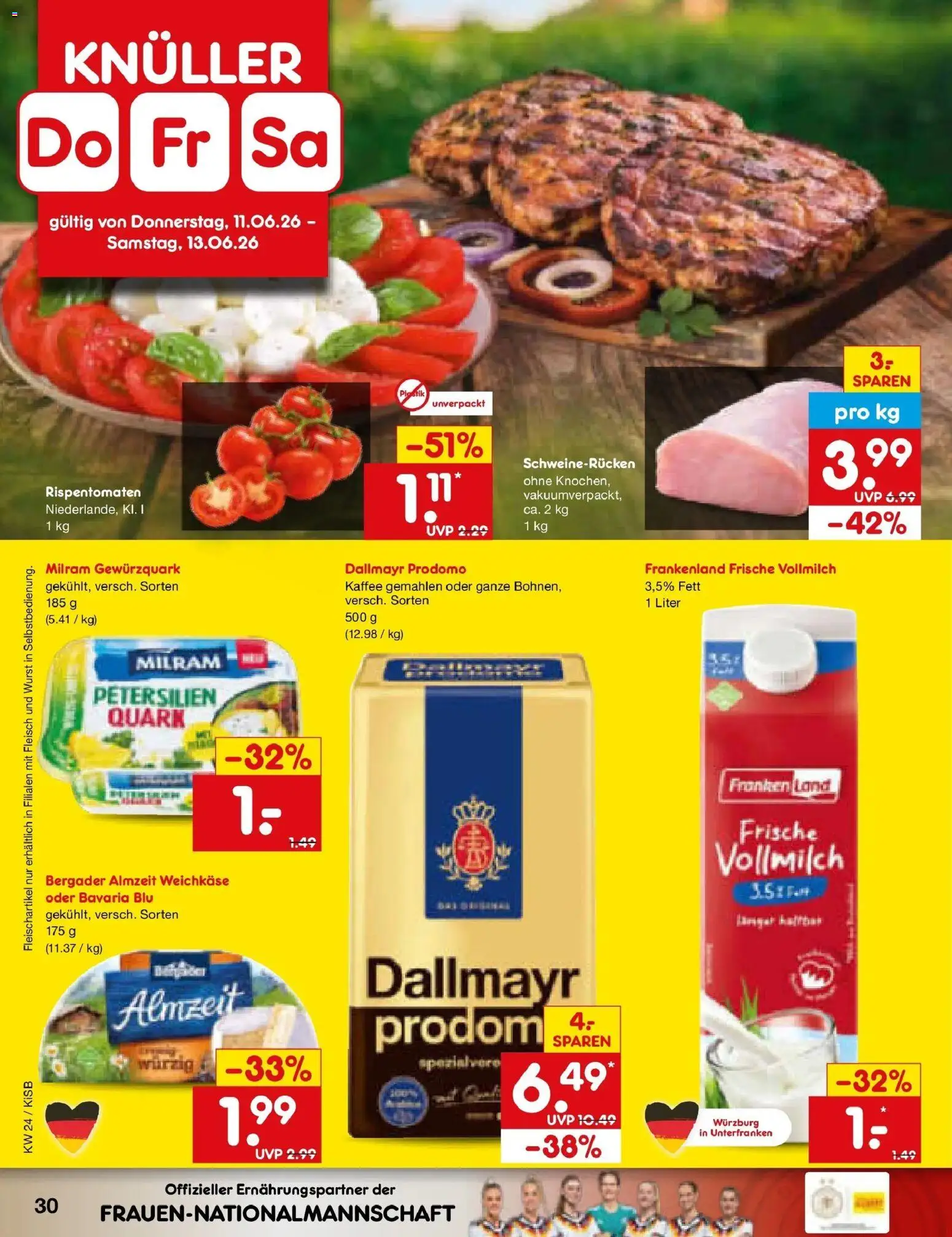 Netto Marken-Discount Prospekt Bad Friedrichshall – gültig ab 08.06.2026 | Seite: 46 | Produkte: Quark, Dallmayr, Schweinerucken, Dallmayr prodomo