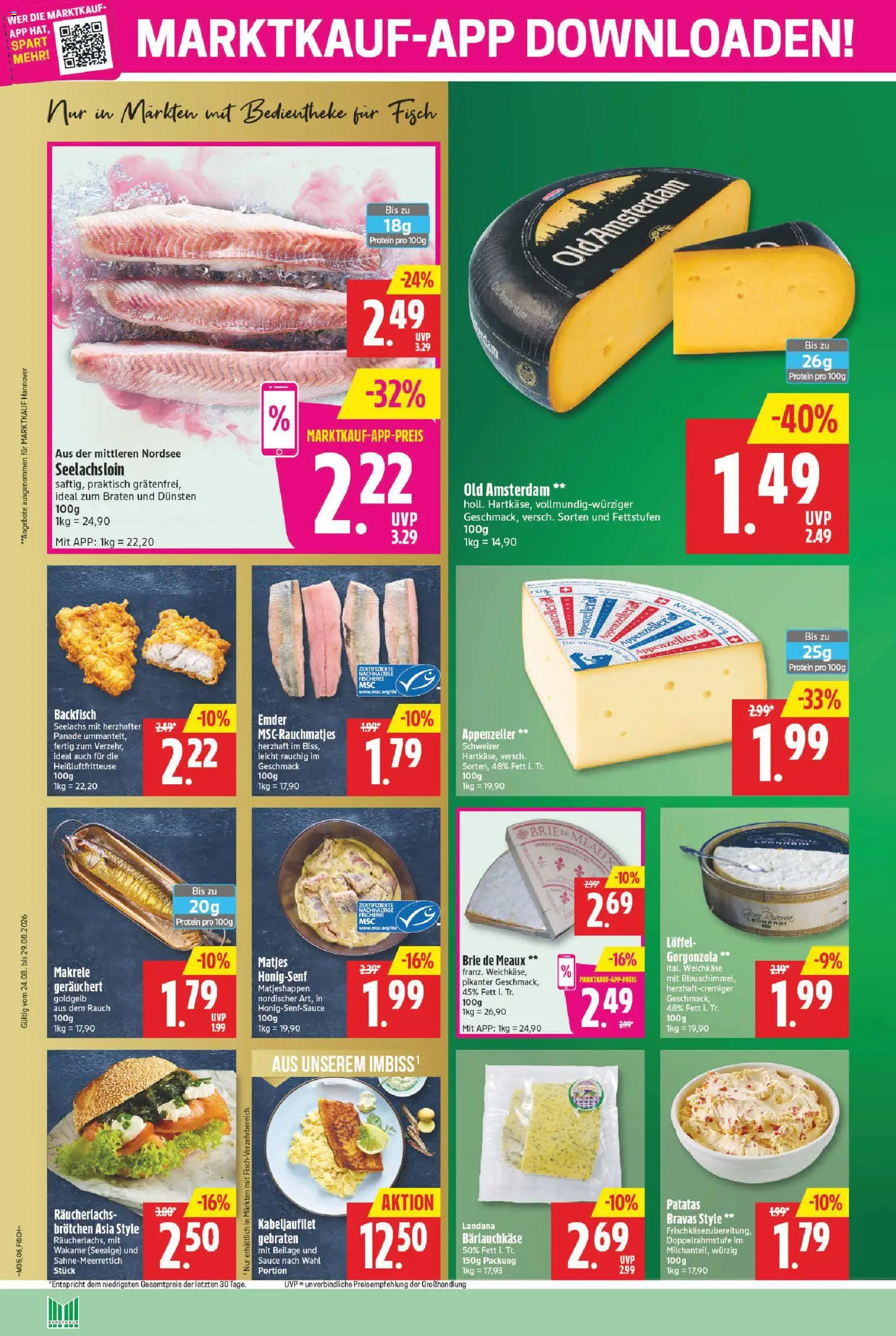 Marktkauf Prospekt – gültig ab 24.08.2026 | Seite: 8 | Produkte: Fisch, Räucherlachs, Makrele, Heißluftfritteuse