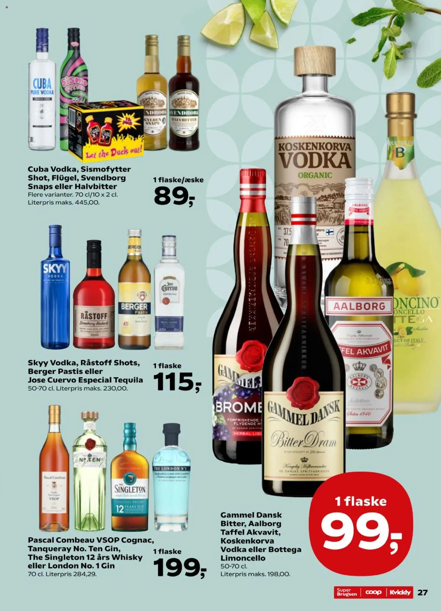 Super Brugsen tilbudsavis – gyldig fra 09/10/2026 | Side: 27 | Produkter: Gin, Vodka, Whisky