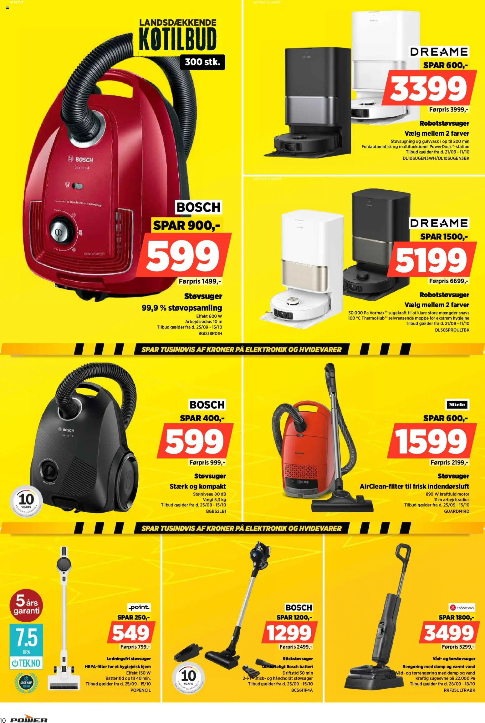 Power tilbudsavis – gyldig fra 02/10/2026 | Side: 10 | Produkter: Robotstøvsuger, Støvsuger, Batteri