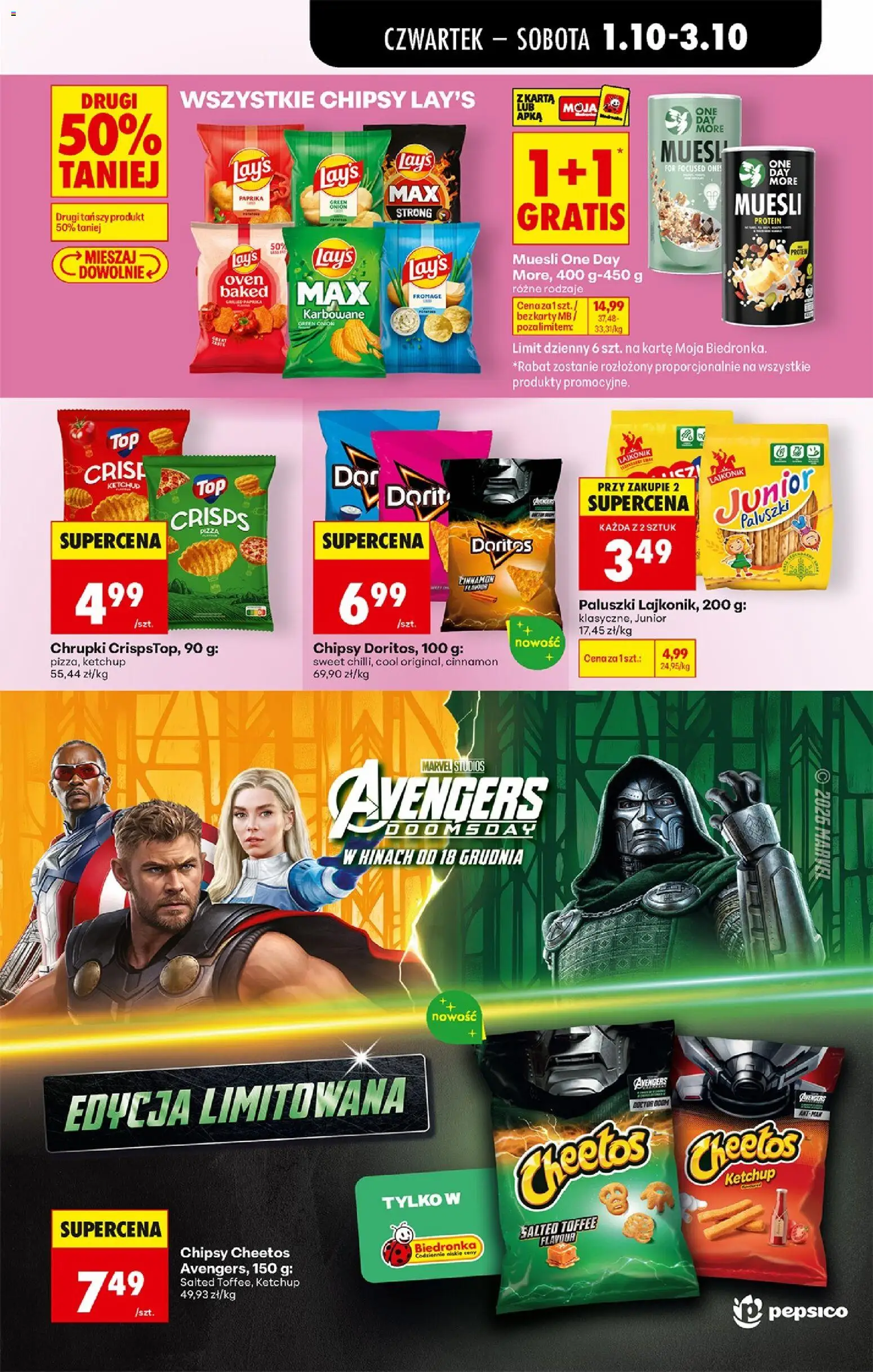Biedronka Polsko leták - Codziennie niskie ceny od 01.10.2026 | Strana: 57 | Produkty: Pizza, Doritos, Paprika, Lay's