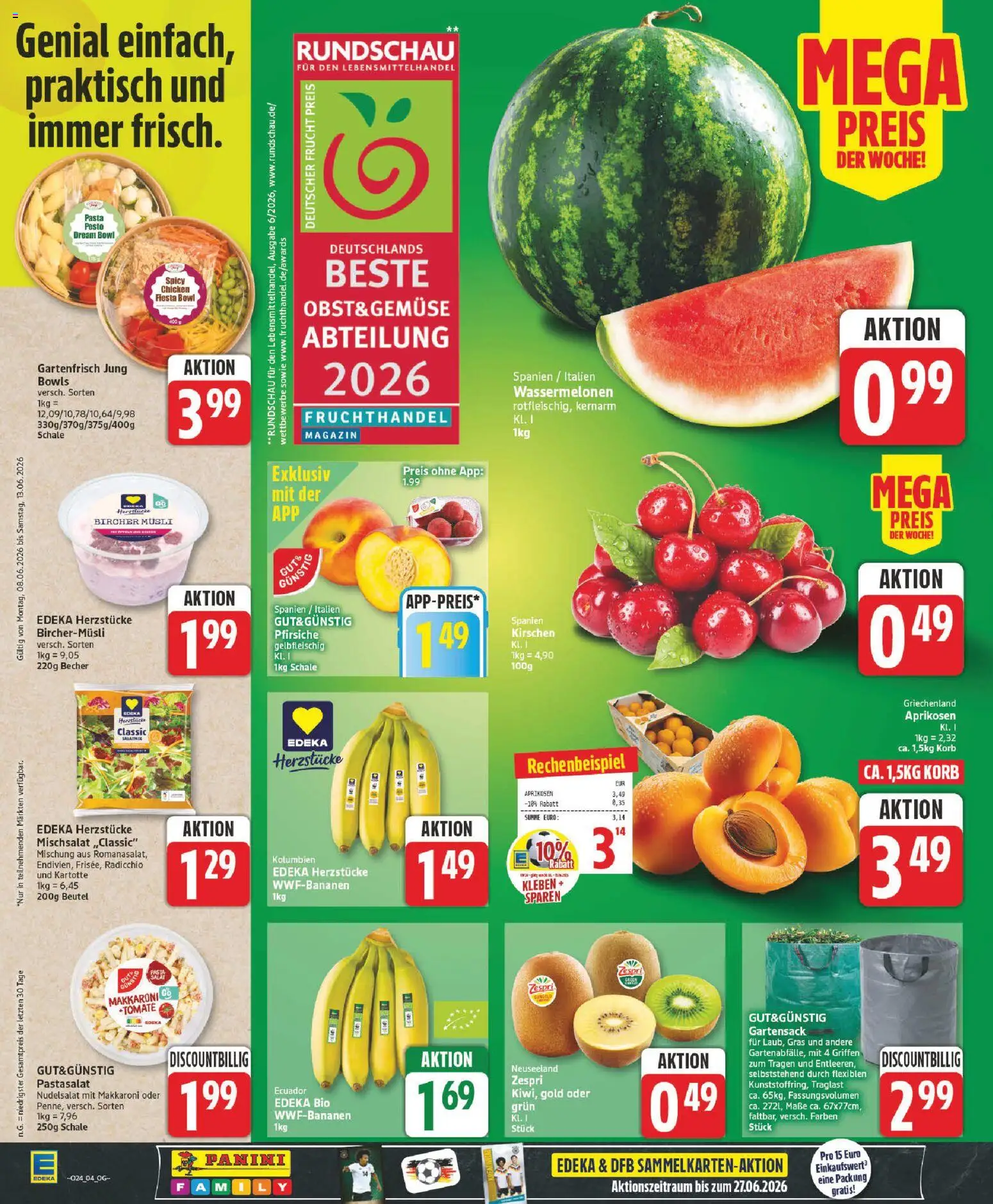 Elli Markt Prospekt Rietberg – gültig ab 08.06.2026 | Seite: 4 | Produkte: Musli, Kirschen, Gemüse, Pasta