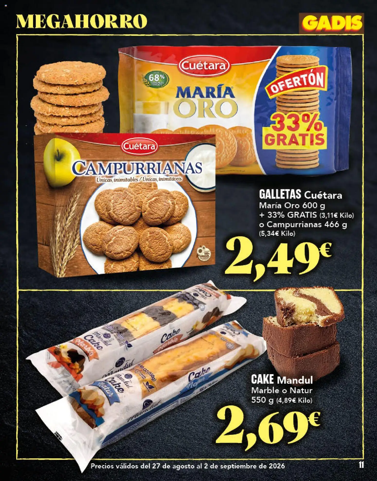 Gadis folleto │ válido desde el 27/08/2026 | Página: 11 | Productos: Galletas