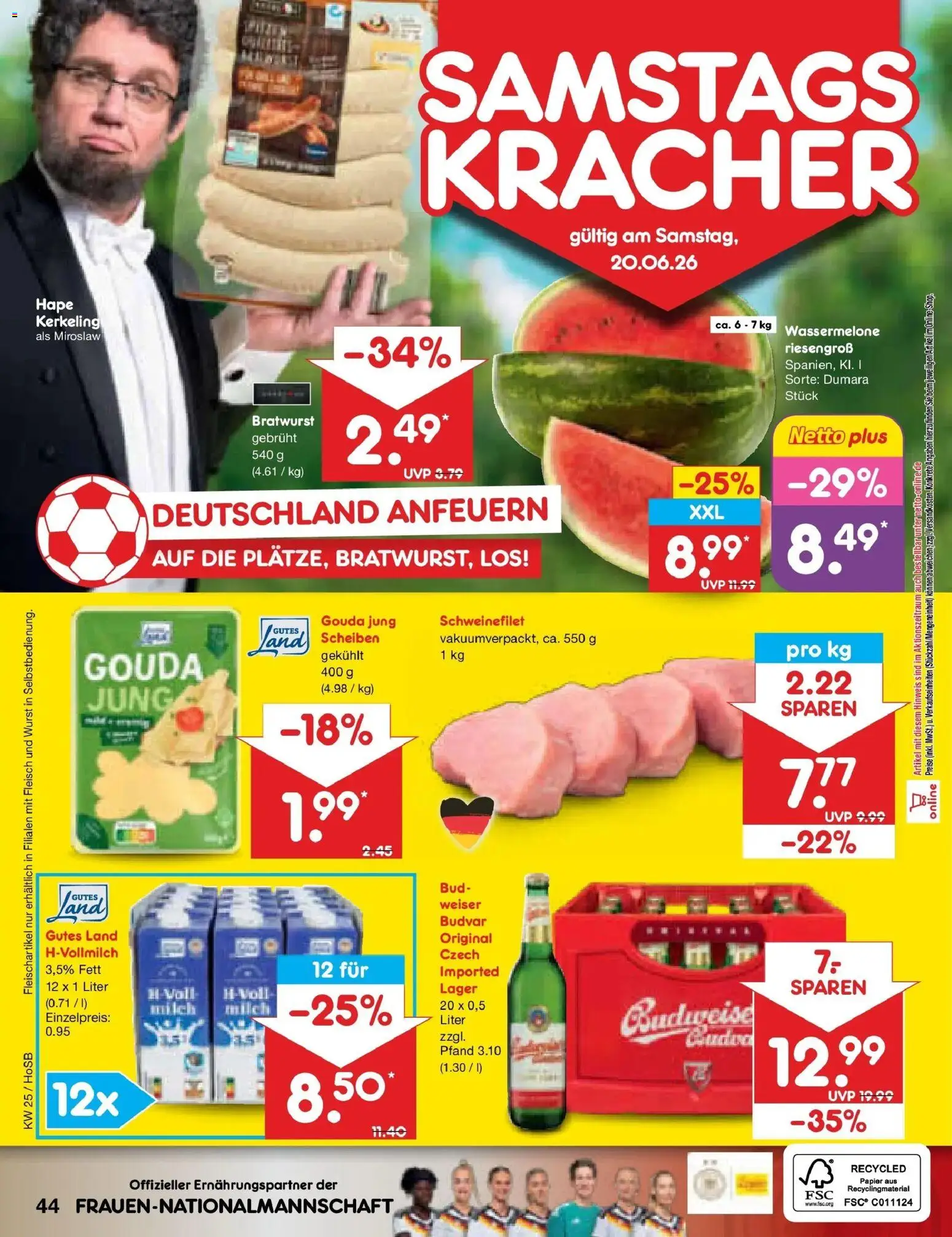 Netto Marken-Discount Prospekt Hannover – gültig ab 15.06.2026 | Seite: 56 | Produkte: Bratwurst, Schweinefilet, Wurst, Fleisch