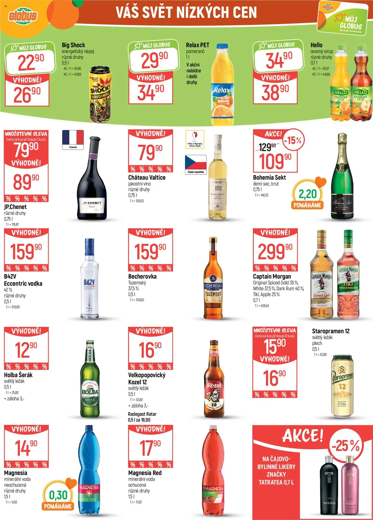 Globus leták od 17.06.2026 | Strana: 31 | Produkty: Bohemia sekt, Sirup, Becherovka, Tatratea