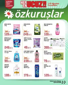 01 Ağustos 2026 tarihinden itibaren geçerli olan Özkuruşlar kataloğu önizlemesi | Sayfa: 3 | Ürünler: Banyo, Şampuan, Sabun, Yumuşatıcı