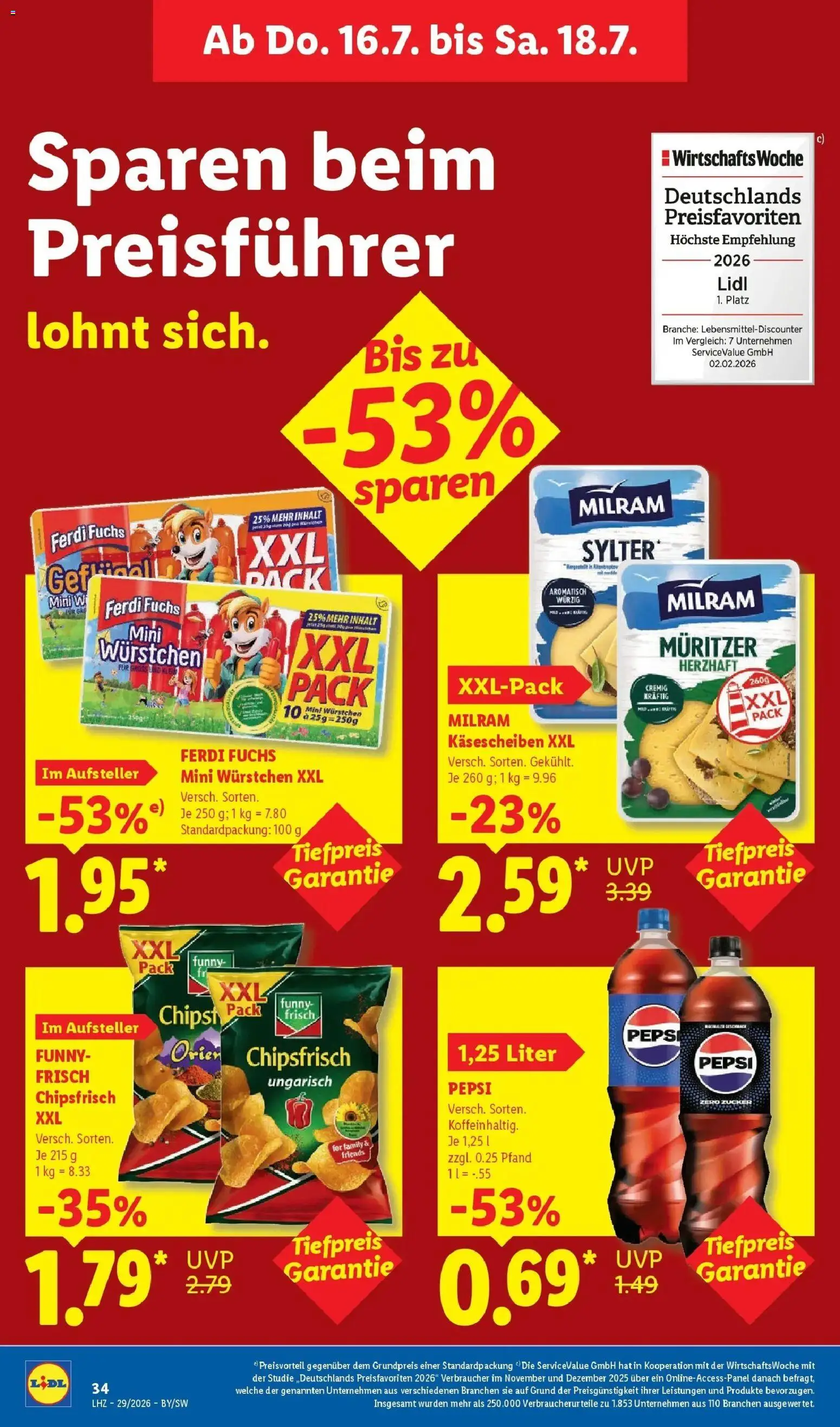 Lidl Prospekt Villingen-schwenningen – gültig ab 13.07.2026 | Seite: 68 | Produkte: Milram, Zucker, Pepsi, Chips