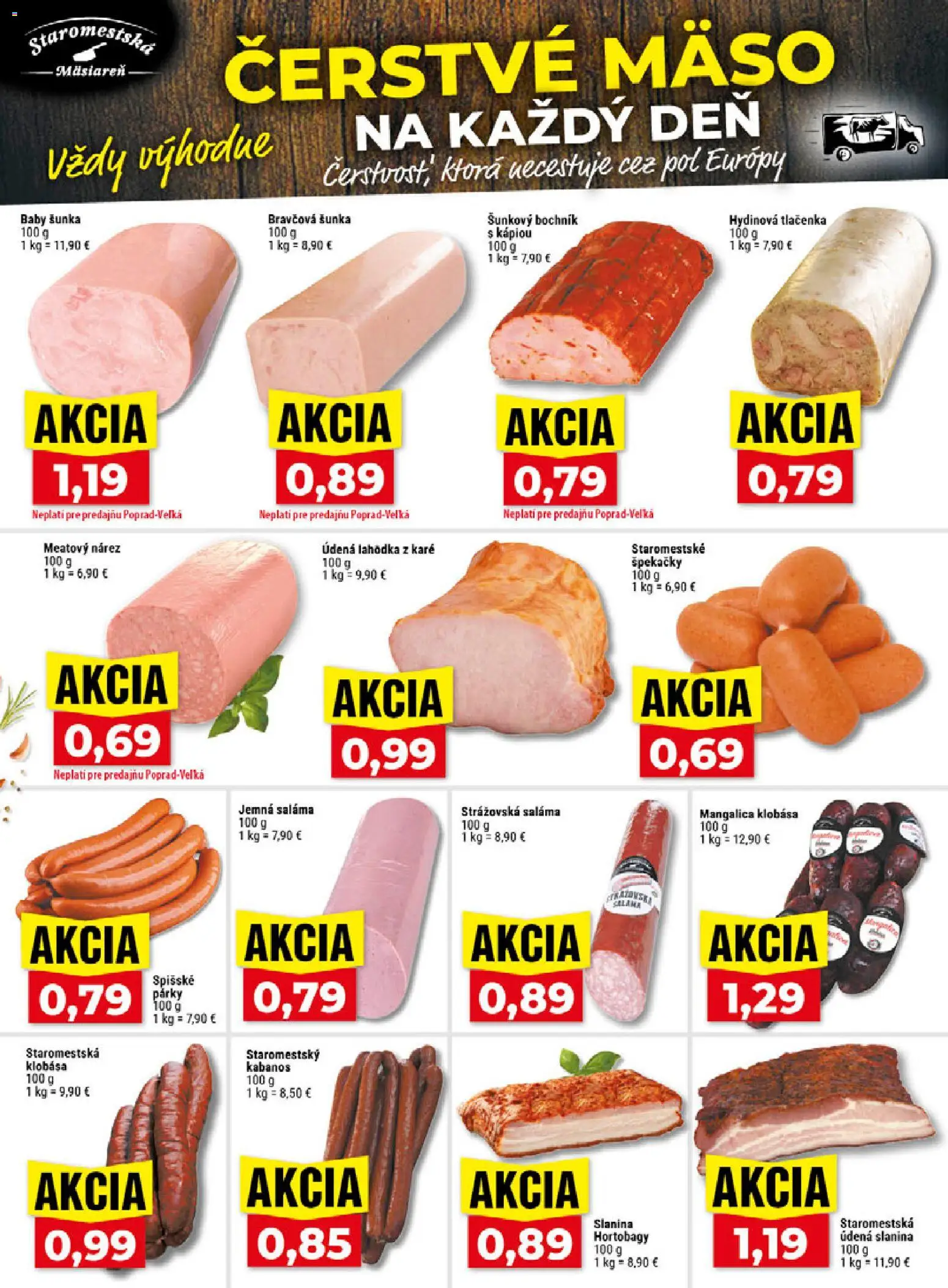 Nové Klas akcie – leták je platný od 02.11.2026 | Strana: 8 | Produkty: Šunka, Slanina, Mäso, Tlačenka