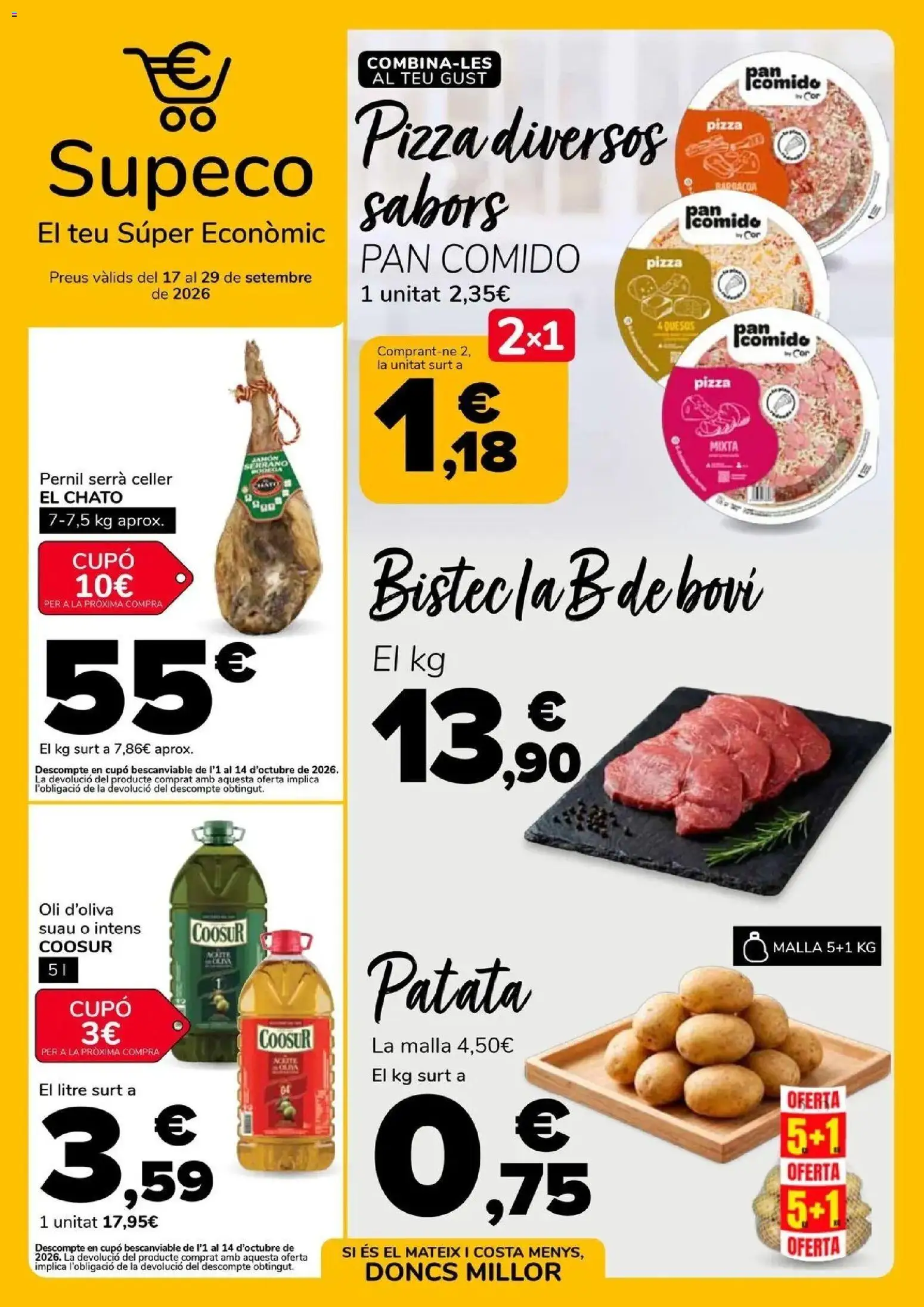 Supeco folleto │ válido desde el 17/09/2026 | Página: 1 | Productos: Pan, Pizza