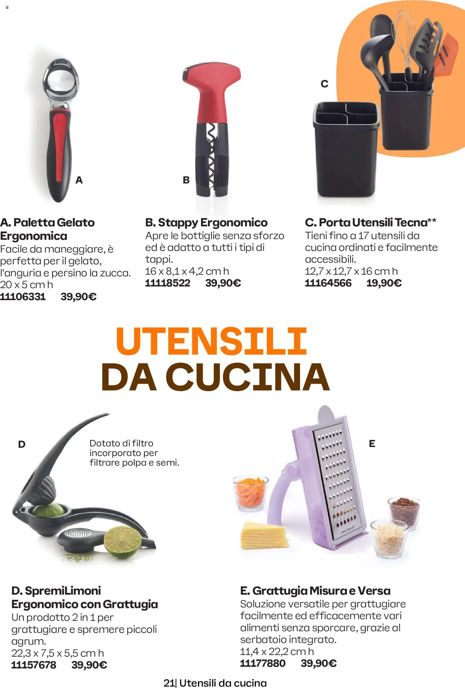 Volantino Tupperware del 01.05.2026 | Pagina: 21 | Prodotti: Paletta, Gelato, Grattugiare