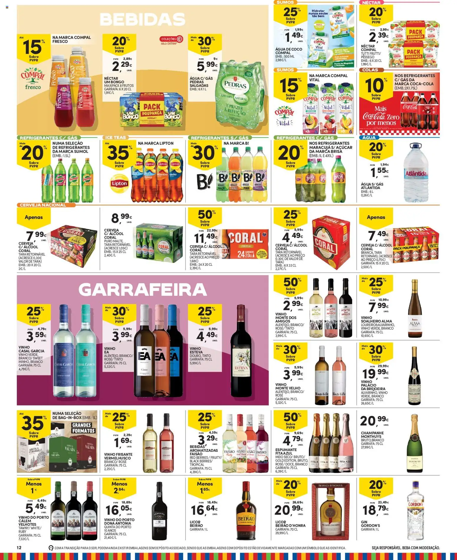 Continente Madeira │ válido de 21/07/2026 | Página: 12 | Produtos: Agua, Espumante, Licor, Açúcar