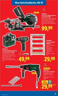 LIDL leidinys galioja nuo 15.06.2026 | Puslapis: 15 | Prekių: Lentyna, Diskas, Akumuliatorius