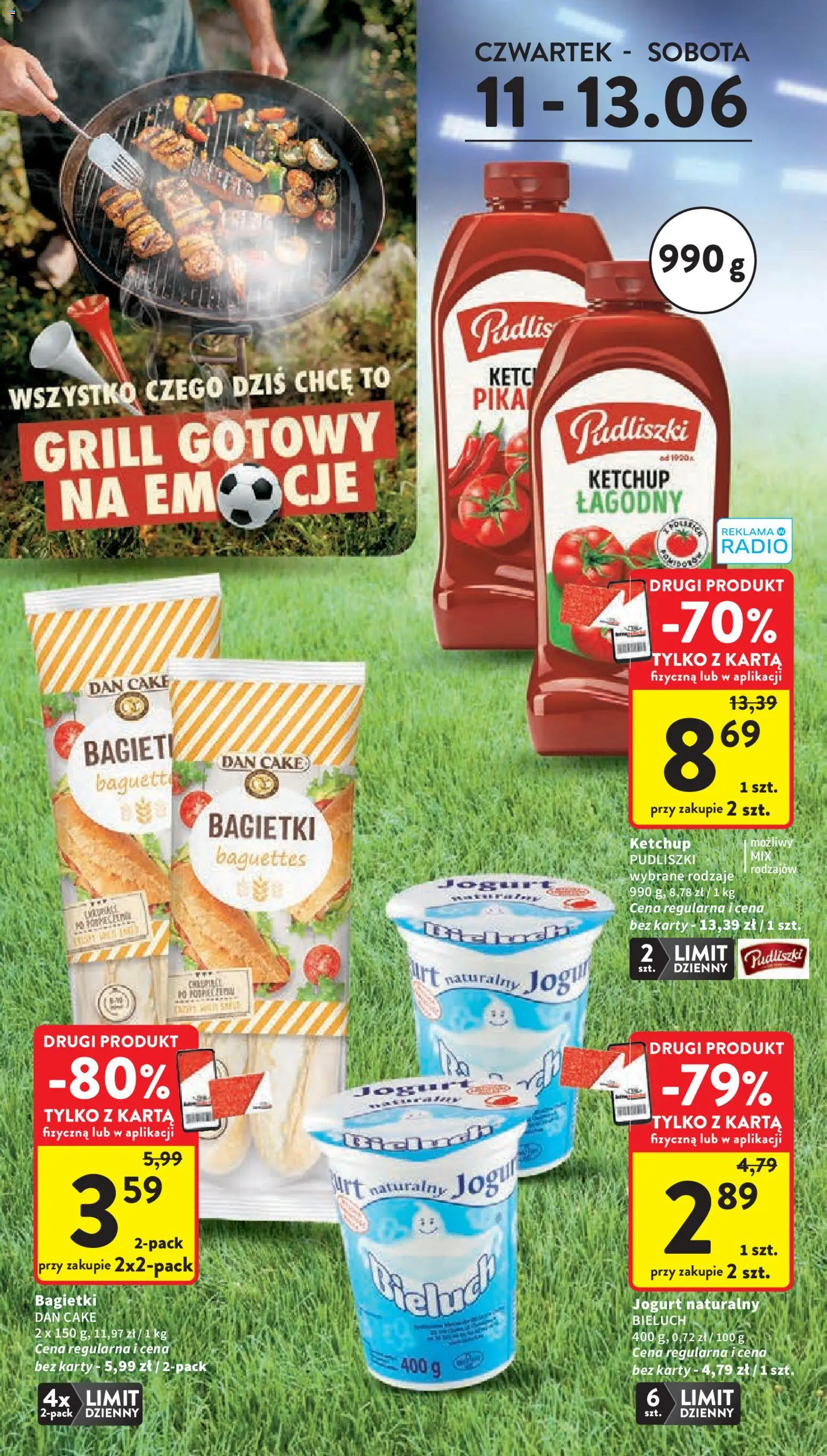 Intermarche gazetka od 11.06.2026 | Strona: 6 | Produkty: Radio, Ketchup, Grill, Jogurt
