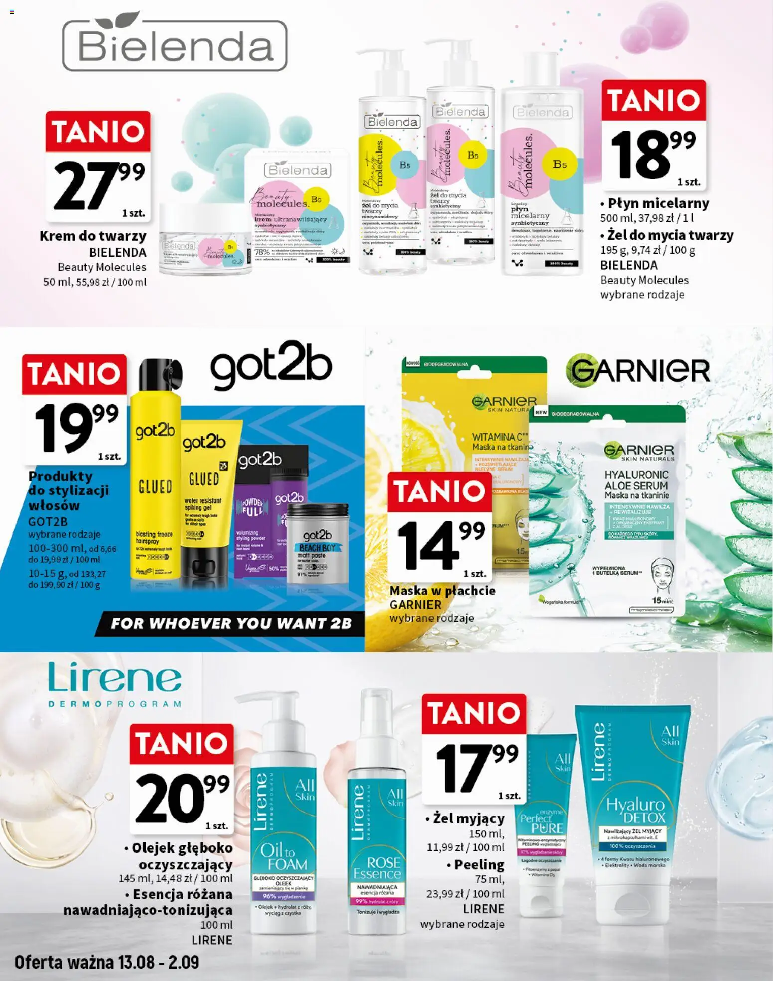 Intermarche gazetka - Świeżość pierwsza klasa od 13.08.2026 | Strona: 4 | Produkty: Maska, Rum, Peeling, Krem
