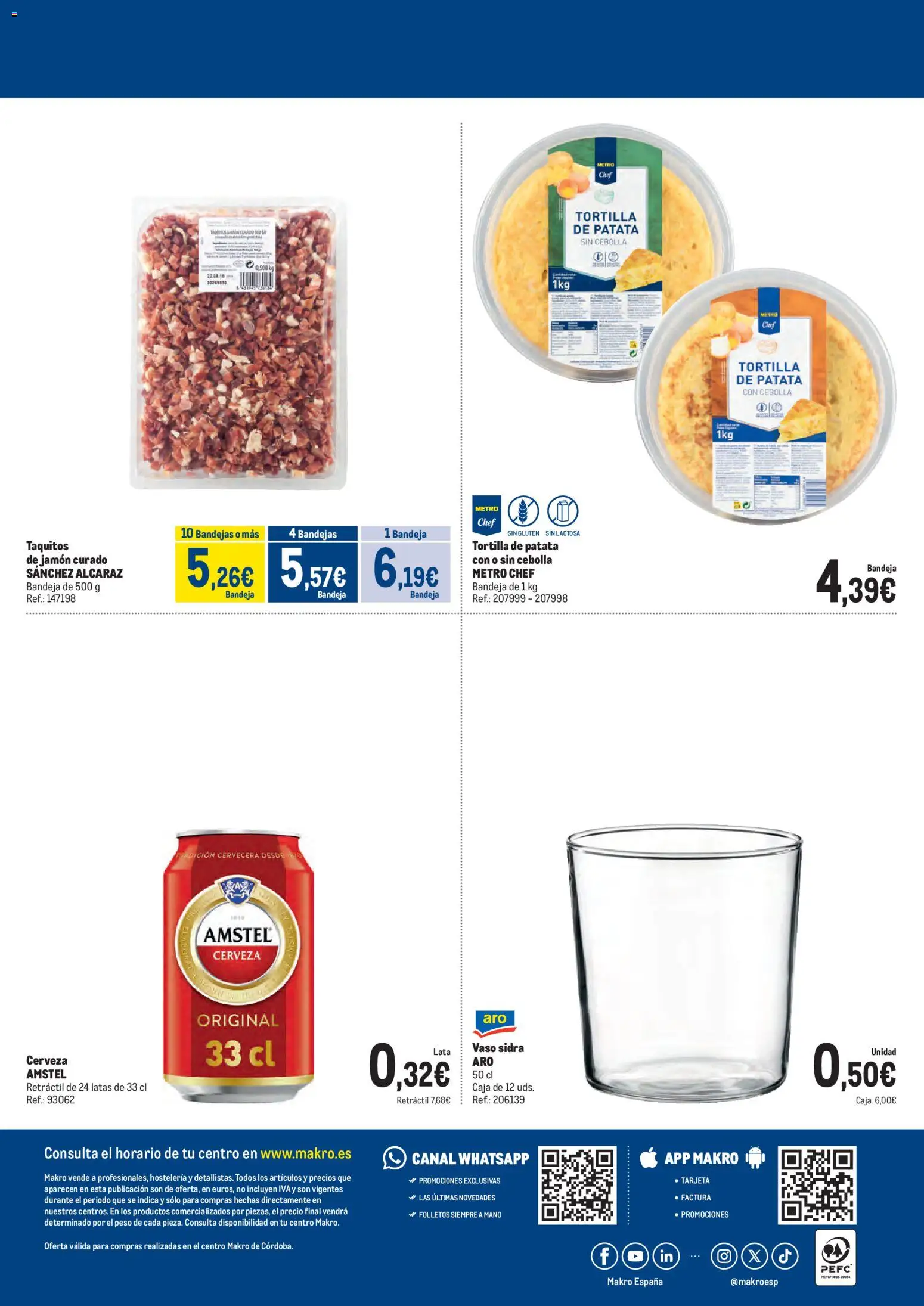 Makro Feria y Patios Córdoba II │ válido desde el 04.05.2026 | Página: 4 | Productos: Jamón, Παγωμένο τσάι, Peso, Caja