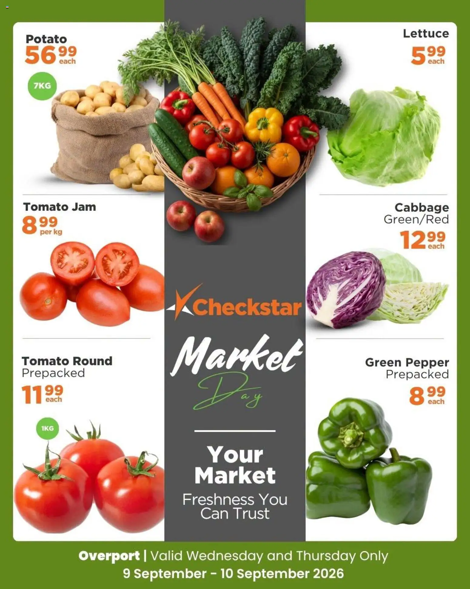New Check Star catalogue – valid from 09/09/2026 | Page: 1 | Products: Jam, Pepper, Lettuce